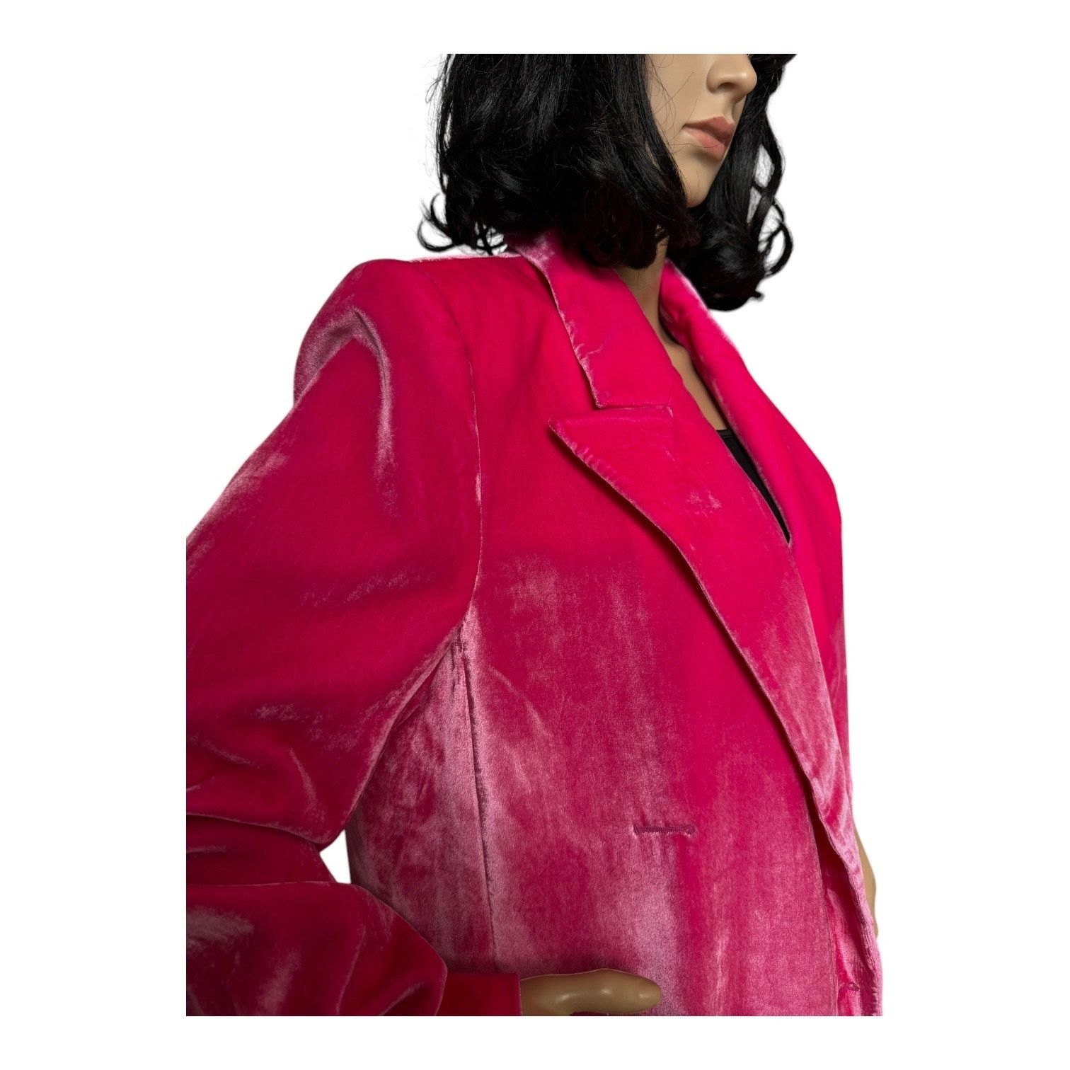 Kate Spade Kate Spade Pink Velvet Blazer open front barbiecore small Size S / US 4 / IT 40 - 14 Thumbnail
