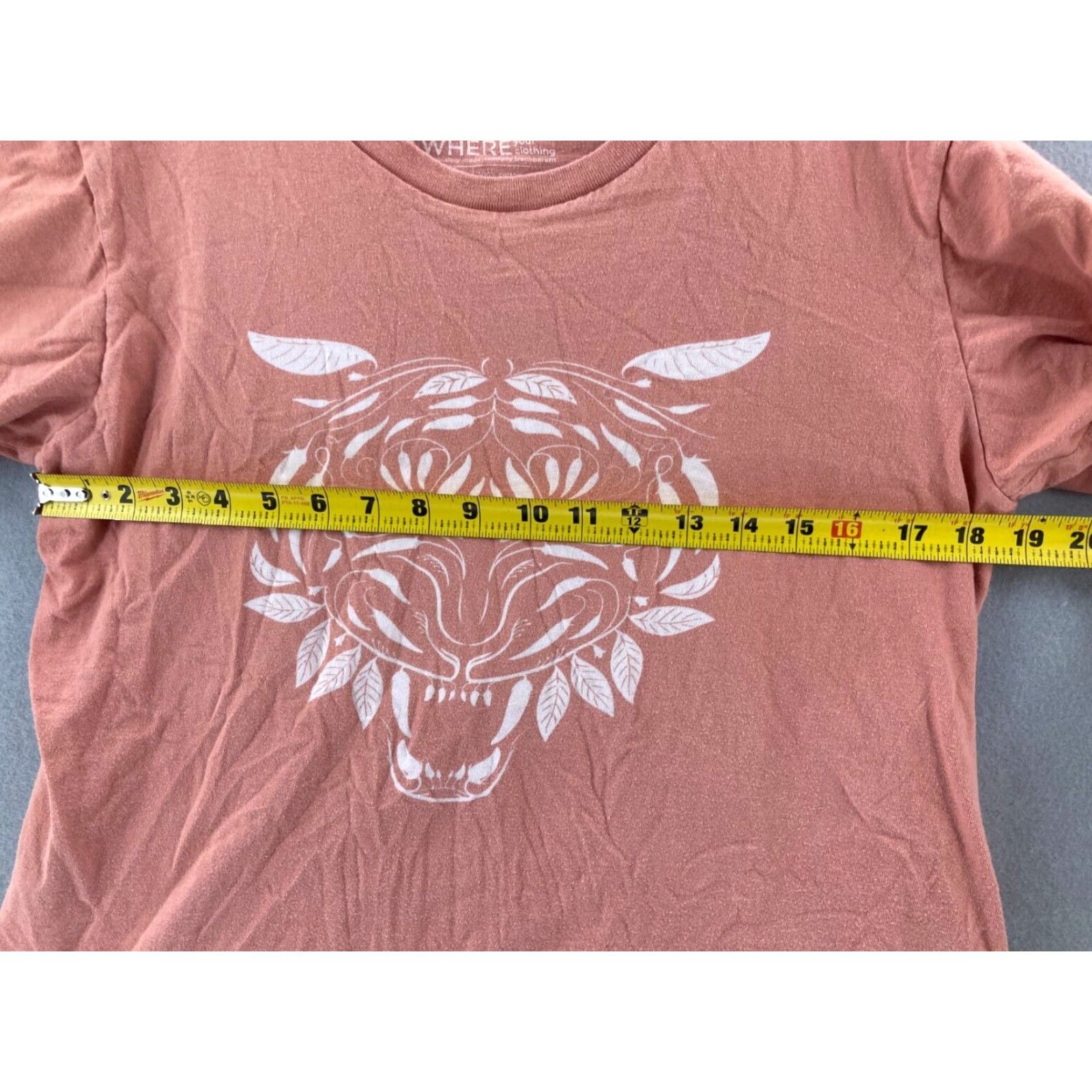 Vintage Cotton of the Carolinas Pink Shirt Womens Medium Animal Print Basic Jersey Short Sleeve Crew Neck Size M / US 6-8 / IT 42-44 - 7 Thumbnail