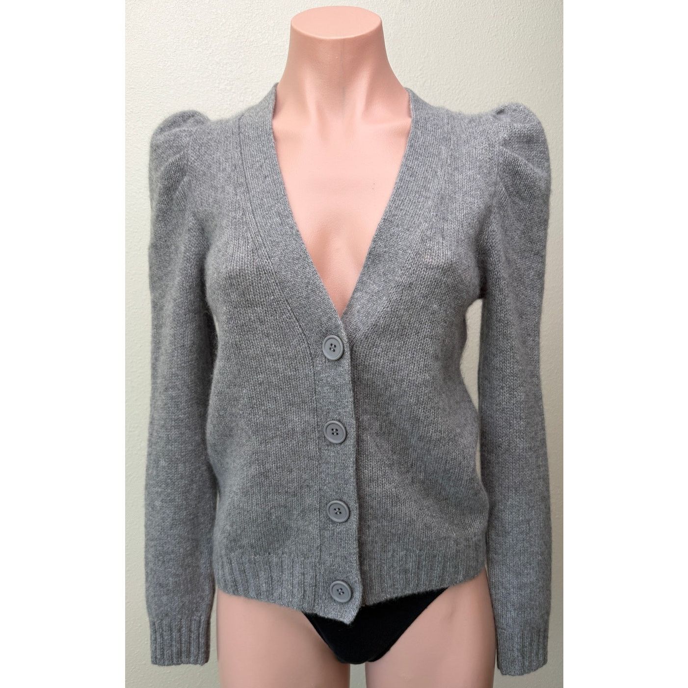 Bloomingdale's NWT C by Bloomingdales Gray Cashmere Cardigan Women XS Size XS / US 0-2 / IT 36-38 - 1 Thumbnail