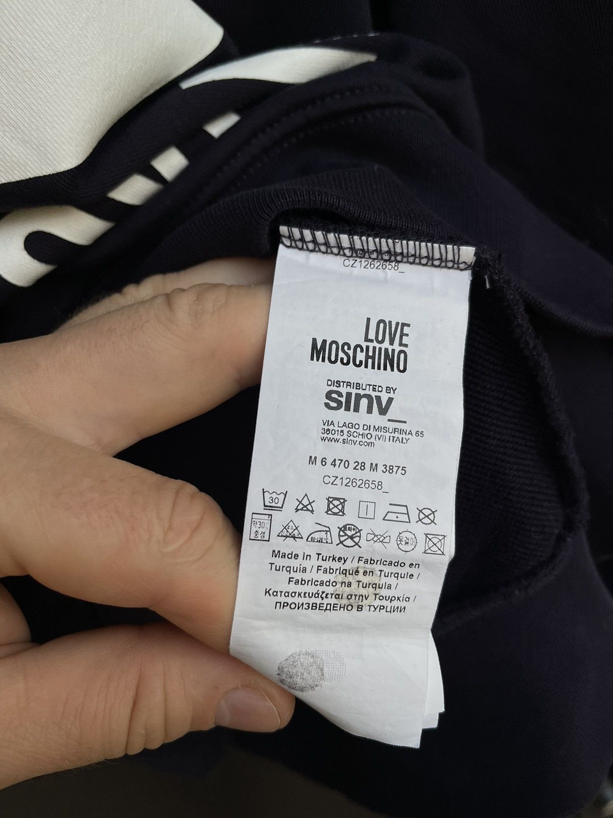Moschino Love Moschino Peace Logo Sweatshirt Navy Blue Size M 100% Size US M / EU 48-50 / 2 - 8 Thumbnail