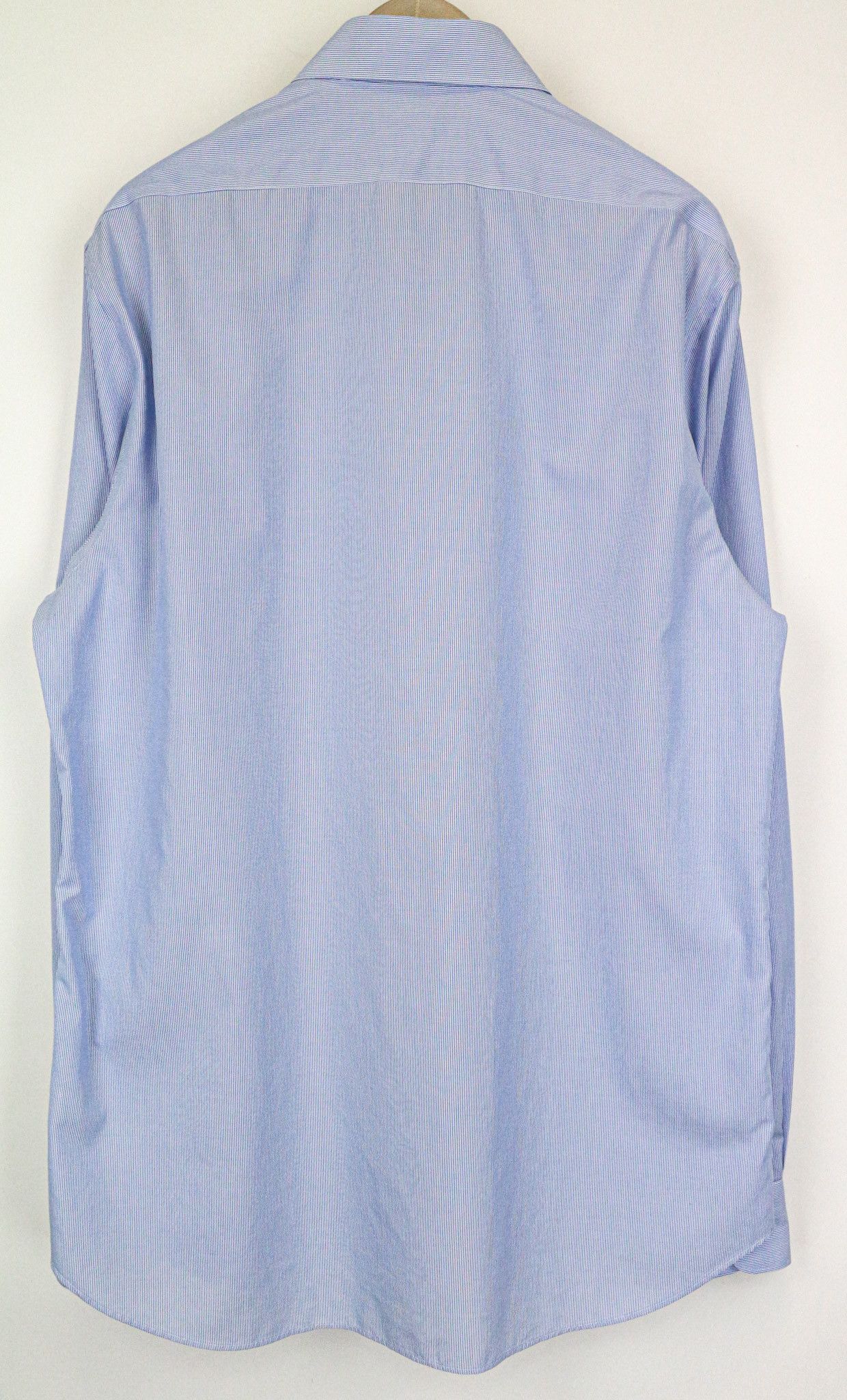Suitsupply 46-7/18L Extra Slim Blue Cotton Cutaway Shirt 79447 Size 46L - 2 Thumbnail