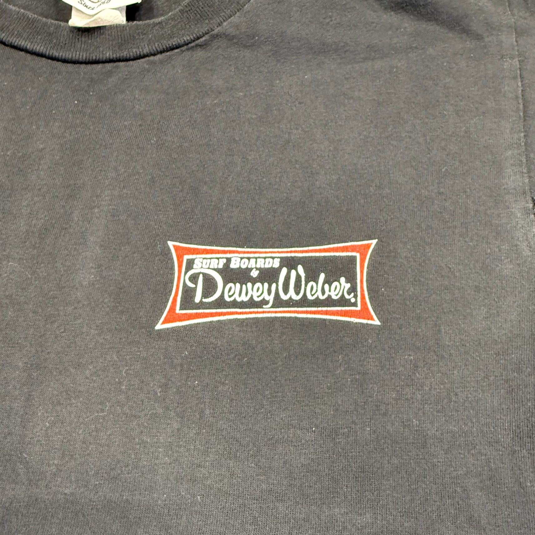 Vintage VINTAGE Dewey Weber Surf Shirts Men S Black Short Sleeve T-Shirt 90s Surfing Graphic Print Size US S / EU 44-46 / 1 - 2 Thumbnail