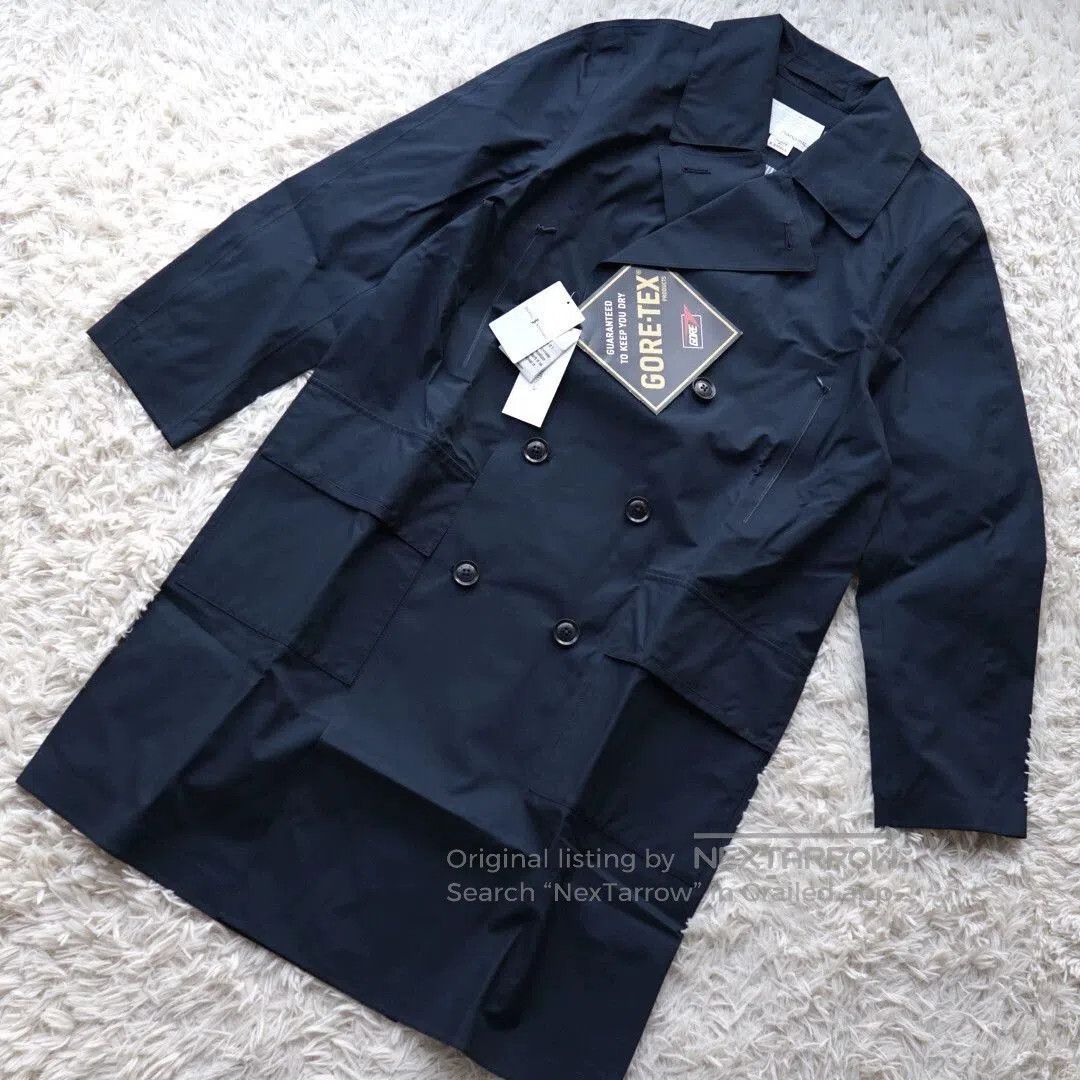 Nanamica Blue Double-Breasted Long Trench Coat - Size M. Size US M / EU 48-50 / 2 - 4 Thumbnail