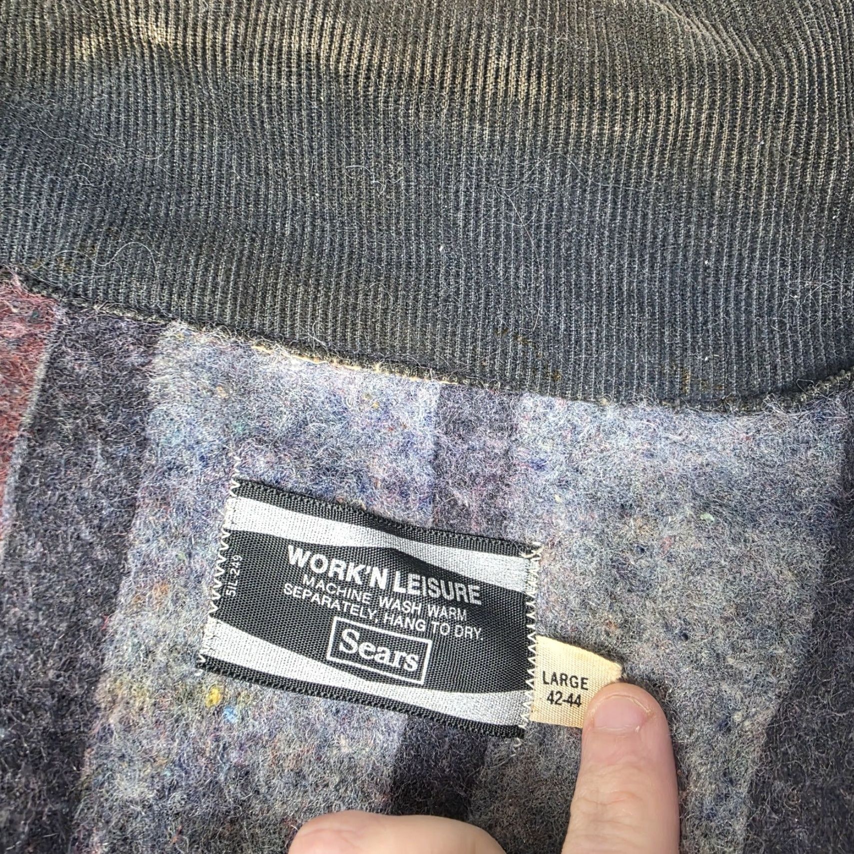 Sears VINTAGE Sears Chore Jacket Denim Lined Workwear Barn Coat Mens Large Blue 70s Size US L / EU 52-54 / 3 - 7 Thumbnail