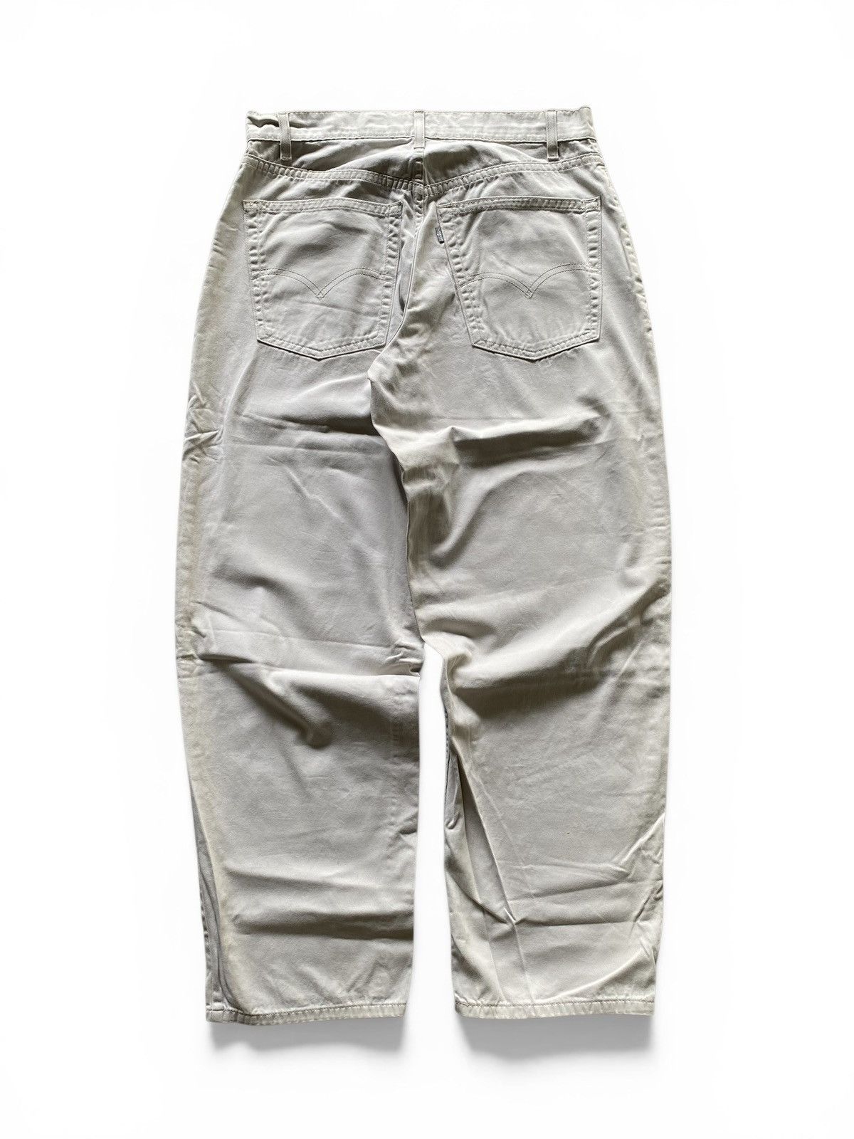 Levi's Vintage 1990’s Baggy Levis Silvertab Beige Jeans Size US 32 / EU 48 - 5 Thumbnail