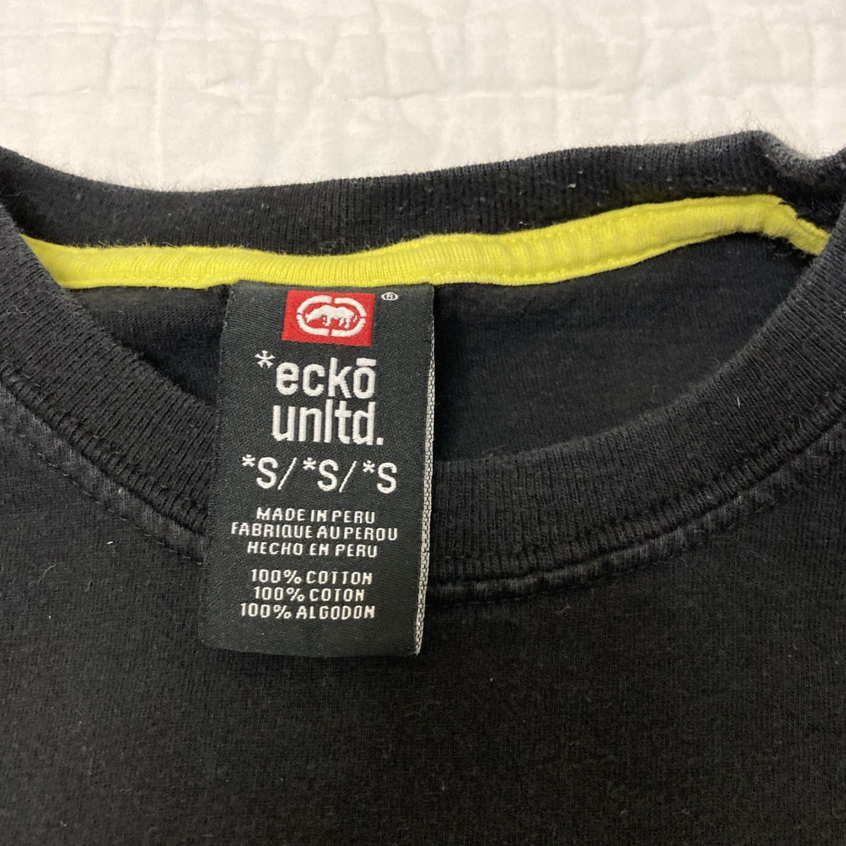 Ecko Unltd. VINTAGE Ecko Unltd Raw And Uncut Blue Graphic Tshirt Men S Small Front And Back Size US S / EU 44-46 / 1 - 4 Thumbnail