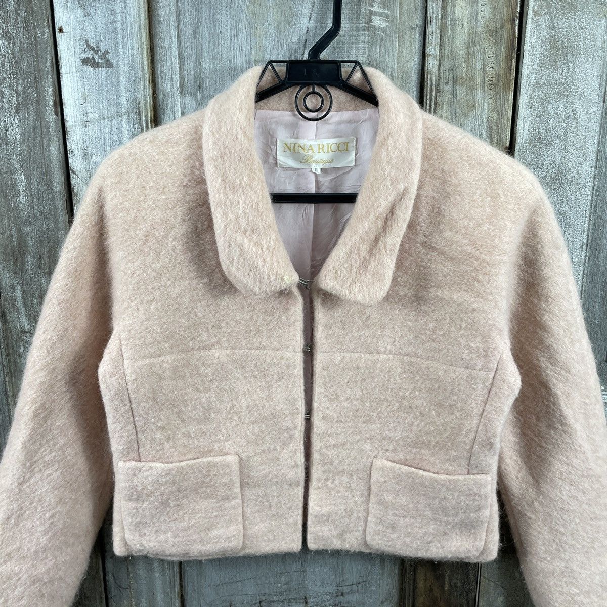 Nina Ricci × Vintage Vintage Nina Ricci Wool Cropped Jacket Size M / US 6-8 / IT 42-44 - 3 Thumbnail