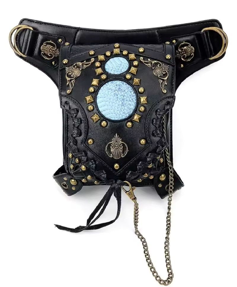 Other Drop Leg Bag Steampunk Retro Rock Punk Waist Belt Size ONE SIZE - 5 Thumbnail