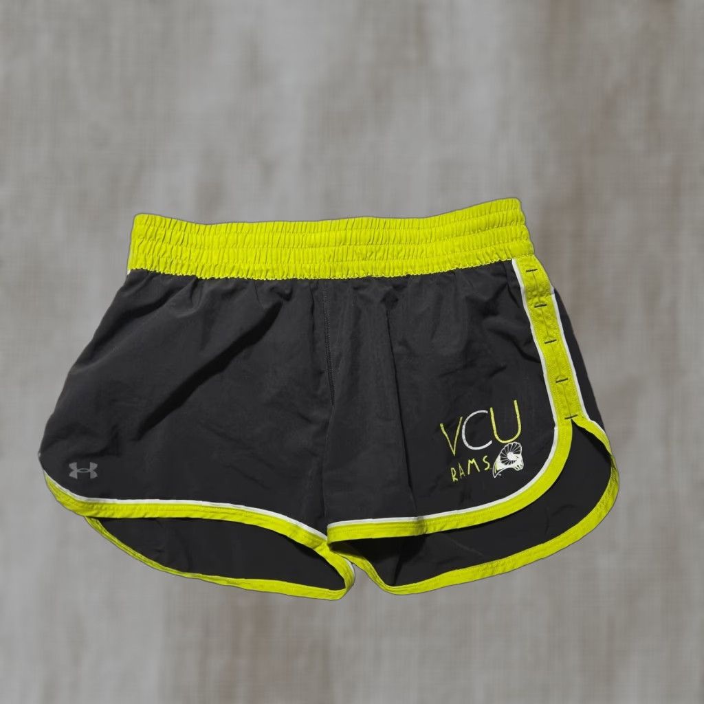 Under Armour Under Armour VCU Rams Semi Fitted Athletic Shorts Black Neon L Women Adults Large Size 36" / US 14 / IT 50 - 1 Thumbnail