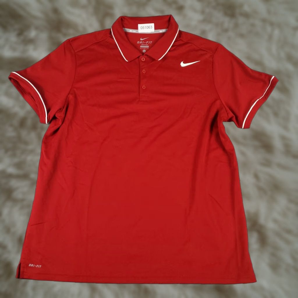 Nike Nike Polo Shirt Mens XL Red Dri-Fit Golf Polo Short Sleeve Nike Golf Casual/Activewear Shirts Mens XL Red Nike Dri-Fit Polo Size US XL / EU 56 / 4 - 1 Thumbnail