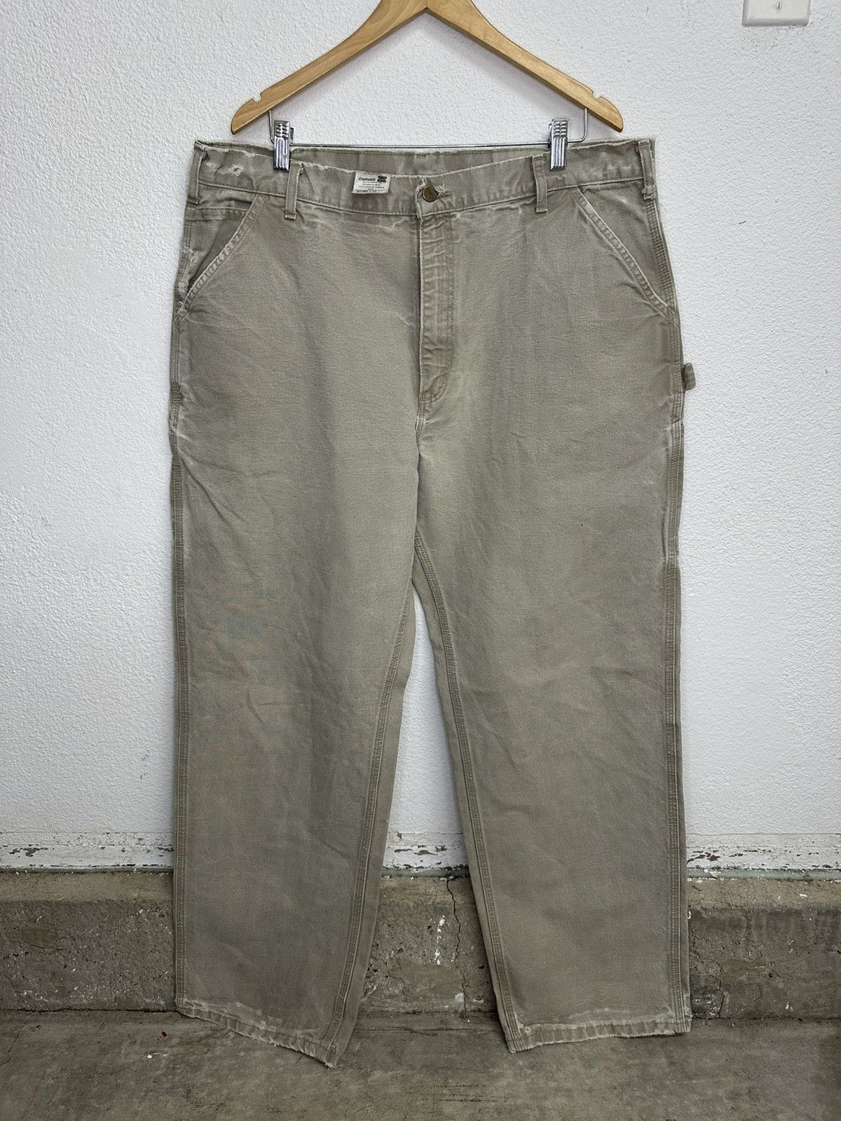 Carhartt Carhartt Beige Vintage Carpenter Pants Size US 40 / EU 56 - 2 Thumbnail