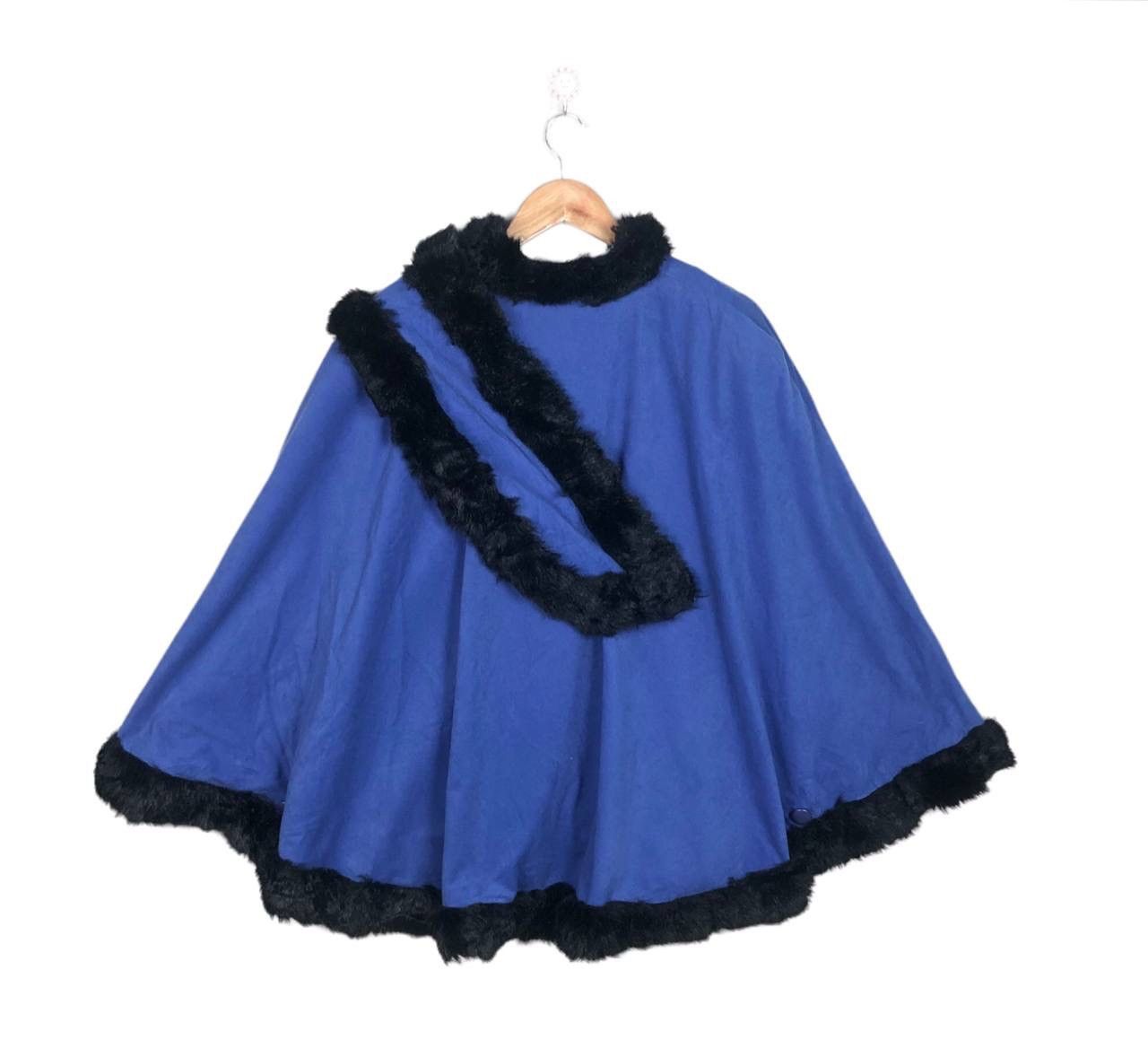 Cloak Japan Avant Garde Shearling Purple Poncho Cloaks Capes Size US L / EU 52-54 / 3 - 2 Thumbnail