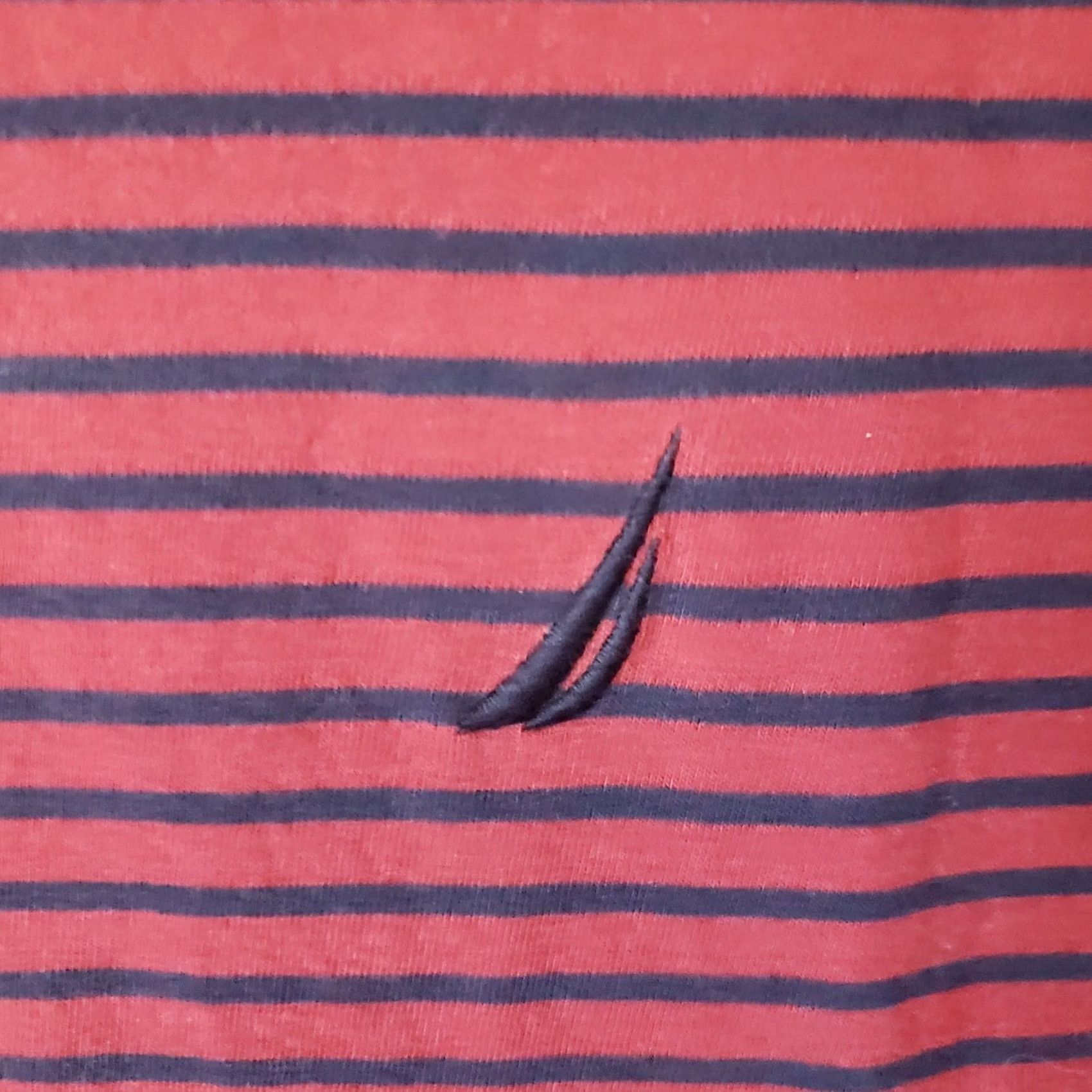 Nautica Nautica Men's Short Sleeve Tee Striped Crew Neck T-Shirt Red L Size US L / EU 52-54 / 3 - 5 Thumbnail