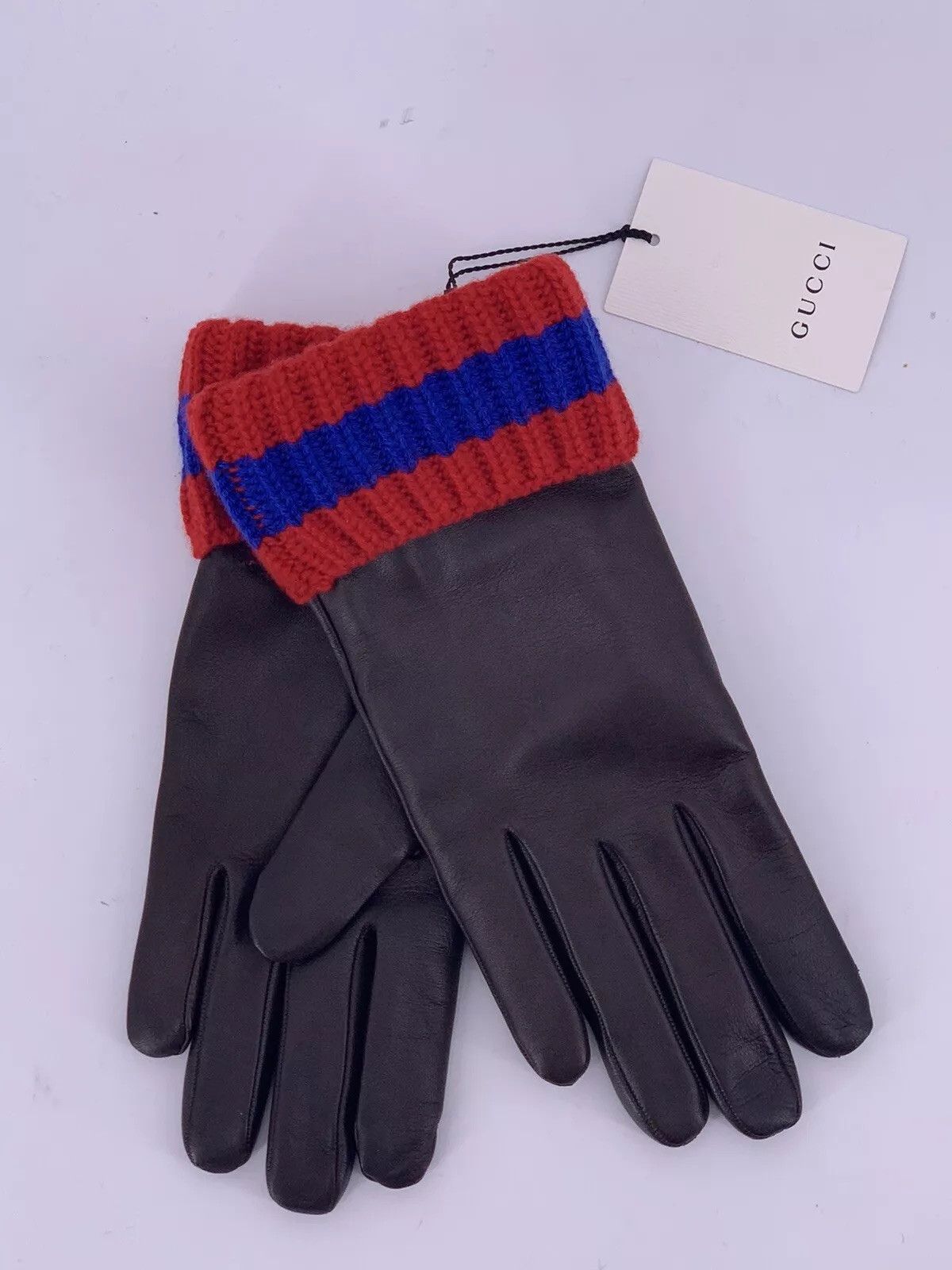 Gucci new Gucci Gloves Size-8-S-432307 Men's Size ONE SIZE - 4 Thumbnail