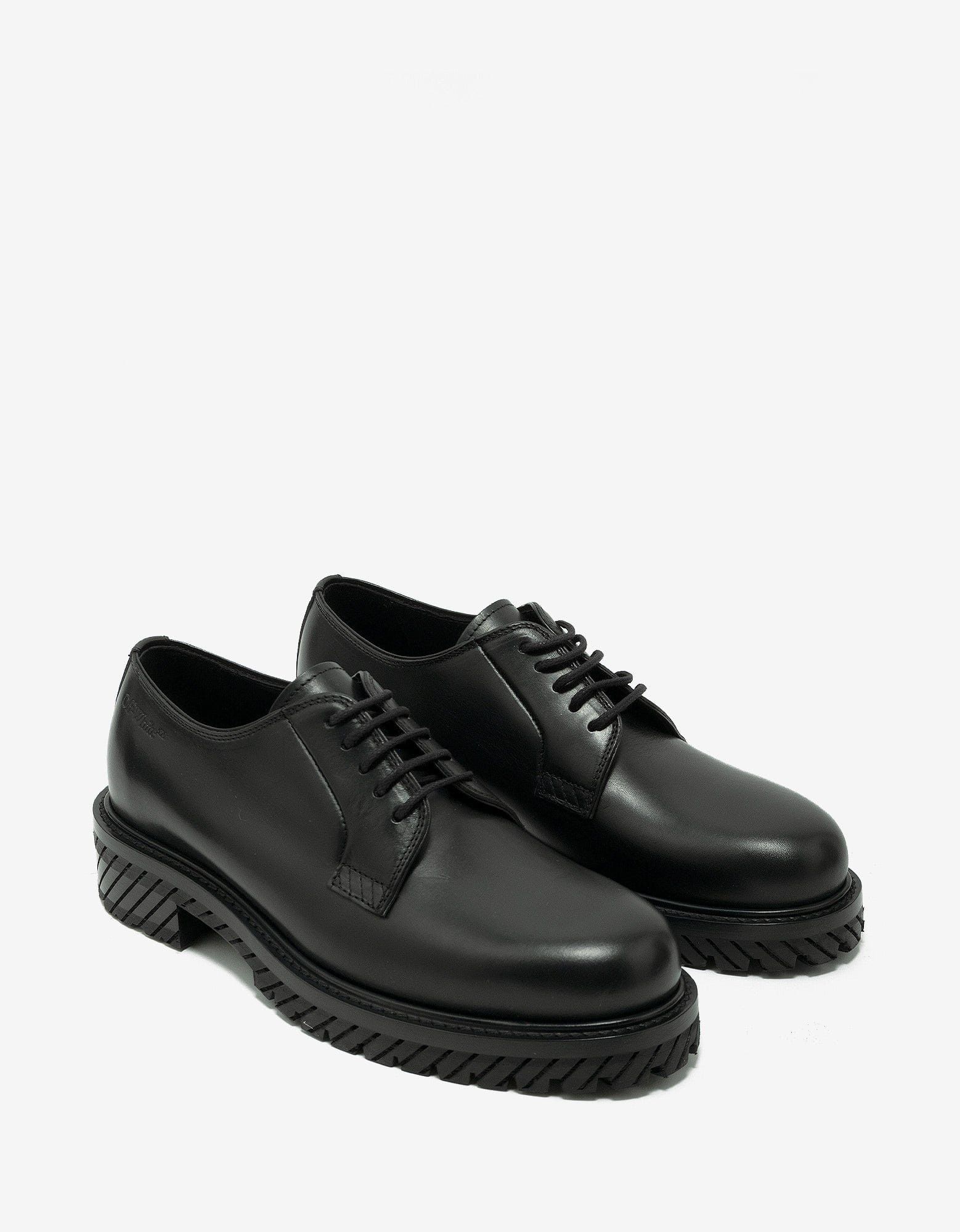 Black Military Derby Shoes