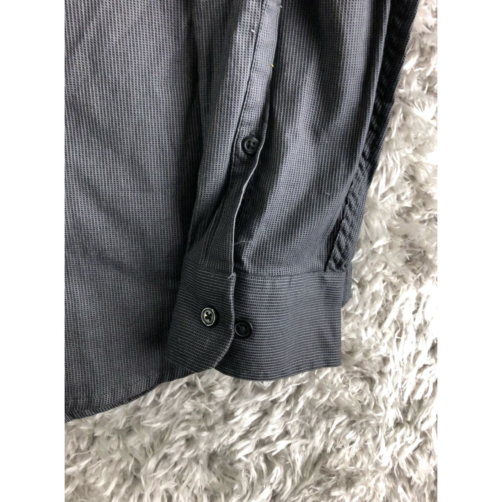 Marcs Marc Anthony Mens Large Wrinkle Resistant Gray Long Sleeve Spread Collar Shirt Size US L / EU 52-54 / 3 - 3 Thumbnail