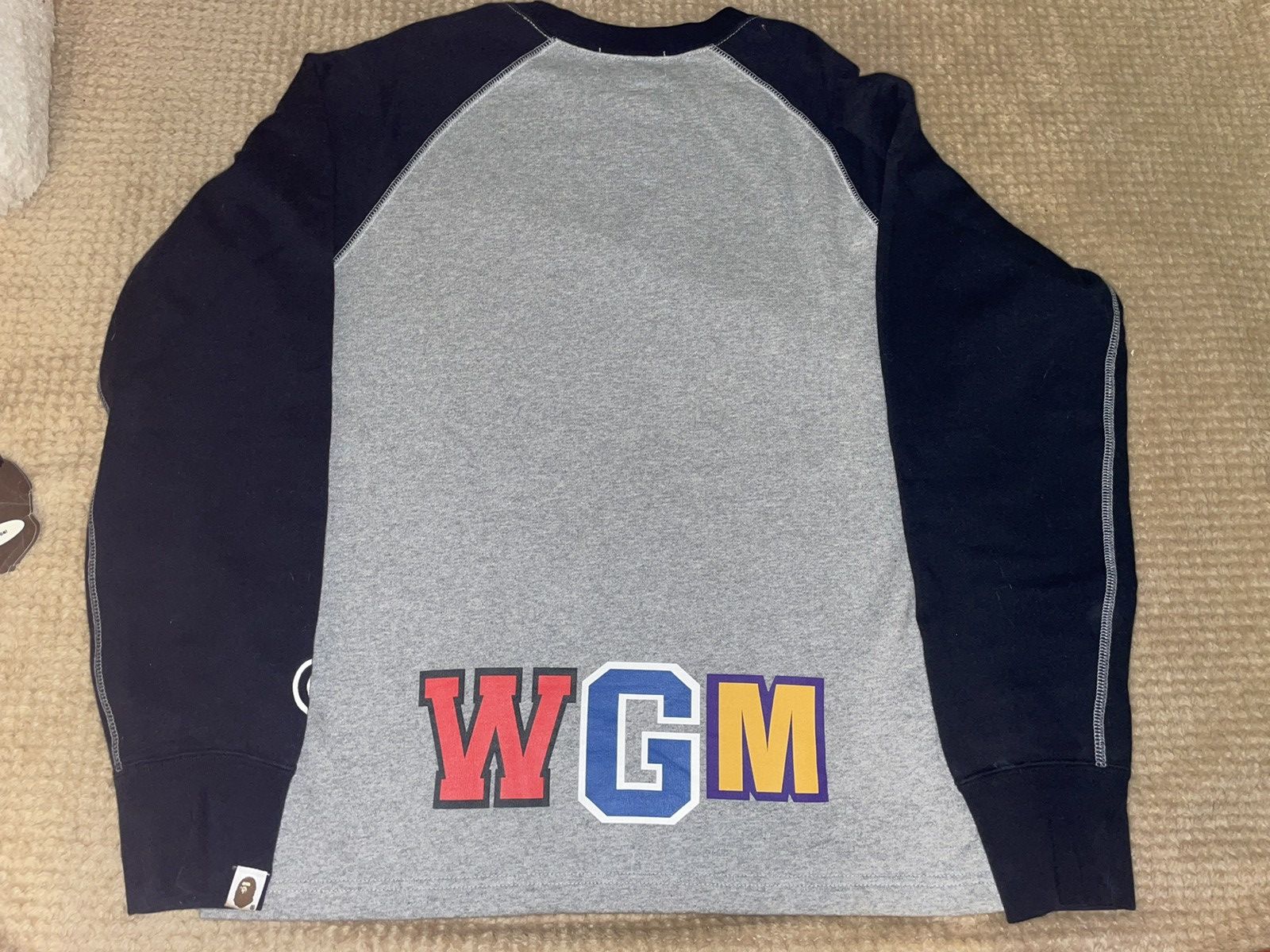 Bape Navy Blue/ Grey WGM Shark BAPE Sweatshirt Size US M / EU 48-50 / 2 - 3 Thumbnail
