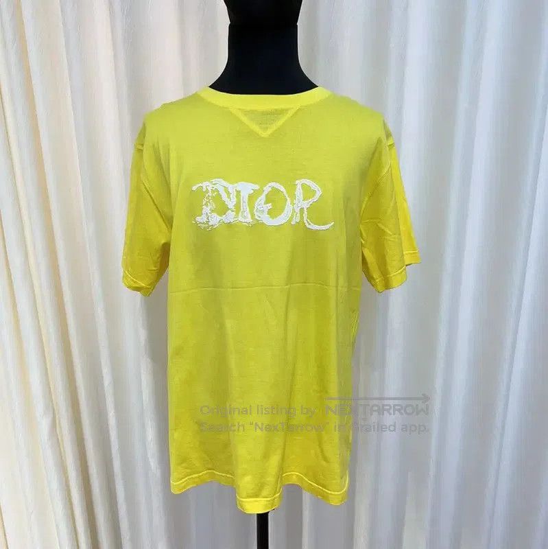 Dior Dior Men's Yellow Cotton T-Shirt . Size US XL / EU 56 / 4 - 2 Thumbnail