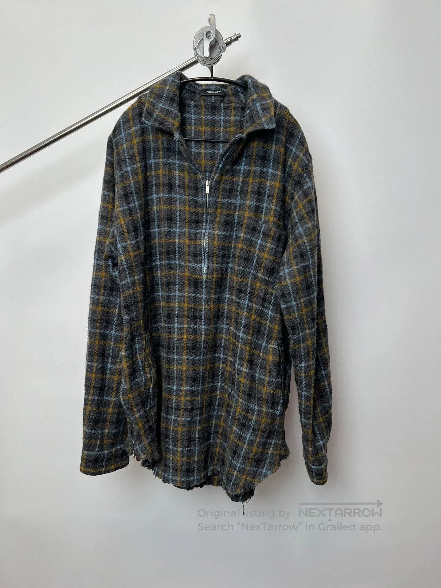 Undercover Undercover Wool Blend Plaid Half-Zip Jacket. Size US L / EU 52-54 / 3 - 1 Thumbnail