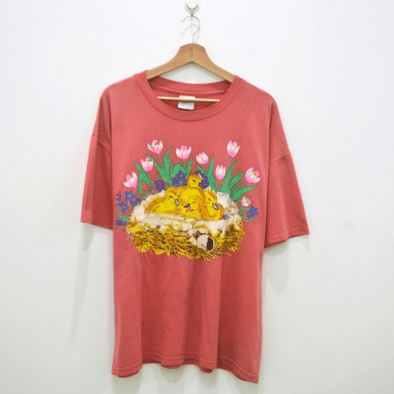 Hanes × Vintage Vintage Duck T-shirt Size US XL / EU 56 / 4 - 1 Thumbnail