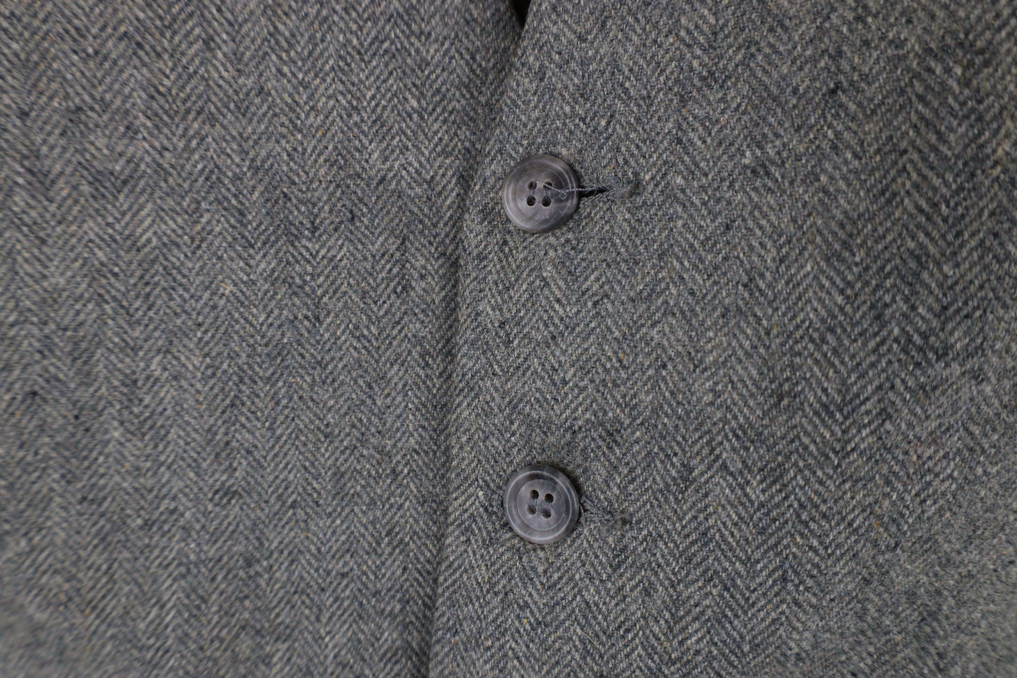 Vintage Vtg 60s 70s Rockabilly Herringbone Back Vest Jacket USA Size US M / EU 48-50 / 2 - 5 Thumbnail