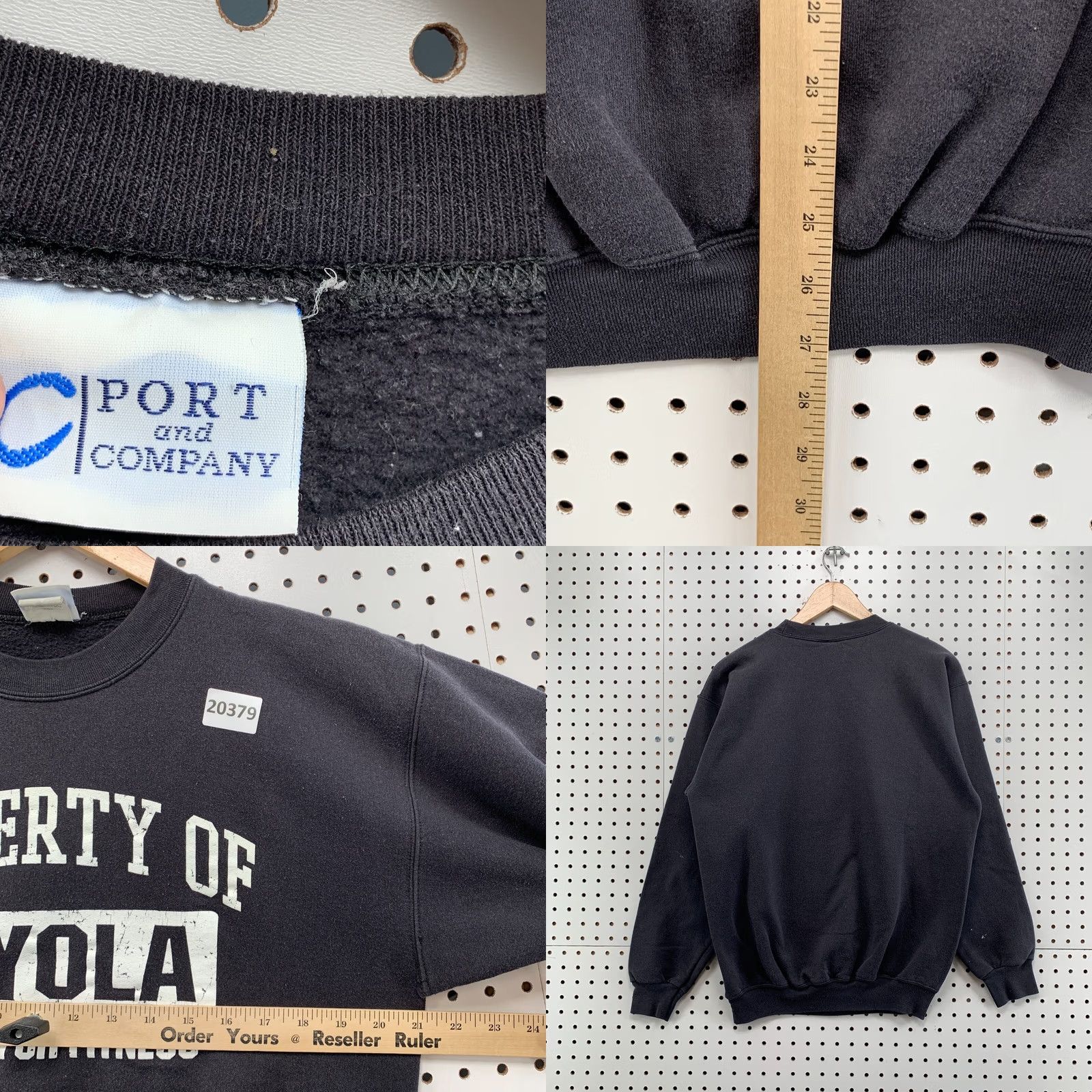 Vintage Loyola University Sweatshirt Mens Medium Black Crewneck Pullover Faded 21x27 Size US M / EU 48-50 / 2 - 10 Thumbnail