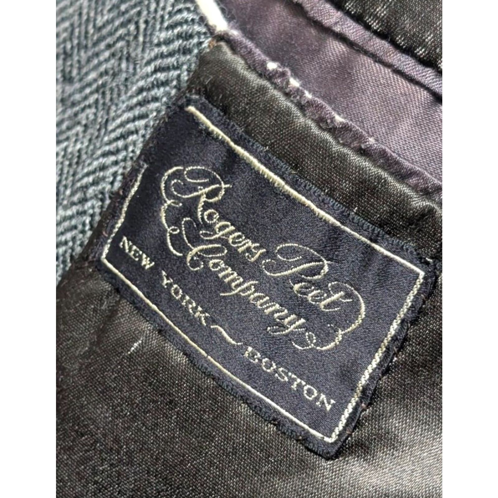 Vintage VINTAGE Rogers Peet Overcoat Tweed Herringbone Gray 40 M Coat Men Long Long Sleeve Patina 1950s USA Made Size US M / EU 48-50 / 2 - 6 Thumbnail