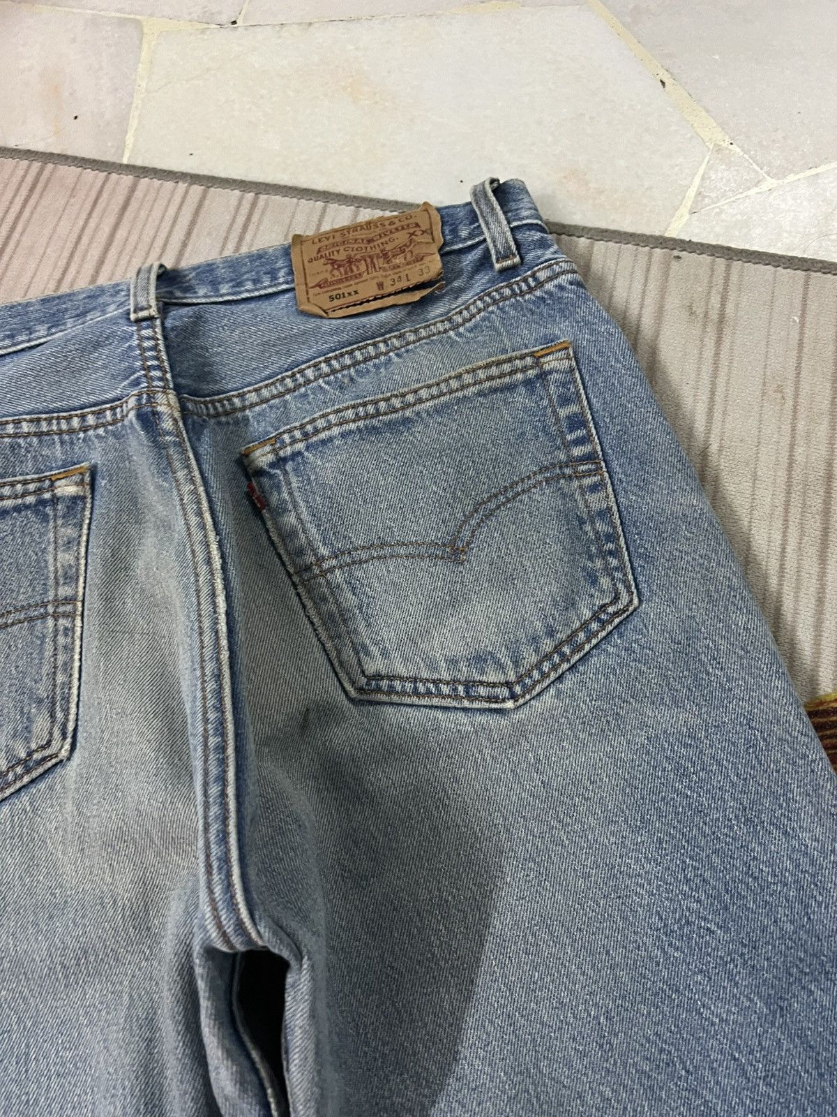 Levi's 💥Vintage 90’s Levis 501xx Distress Mud Wash Jean USA Size US 32 / EU 48 - 18 Thumbnail