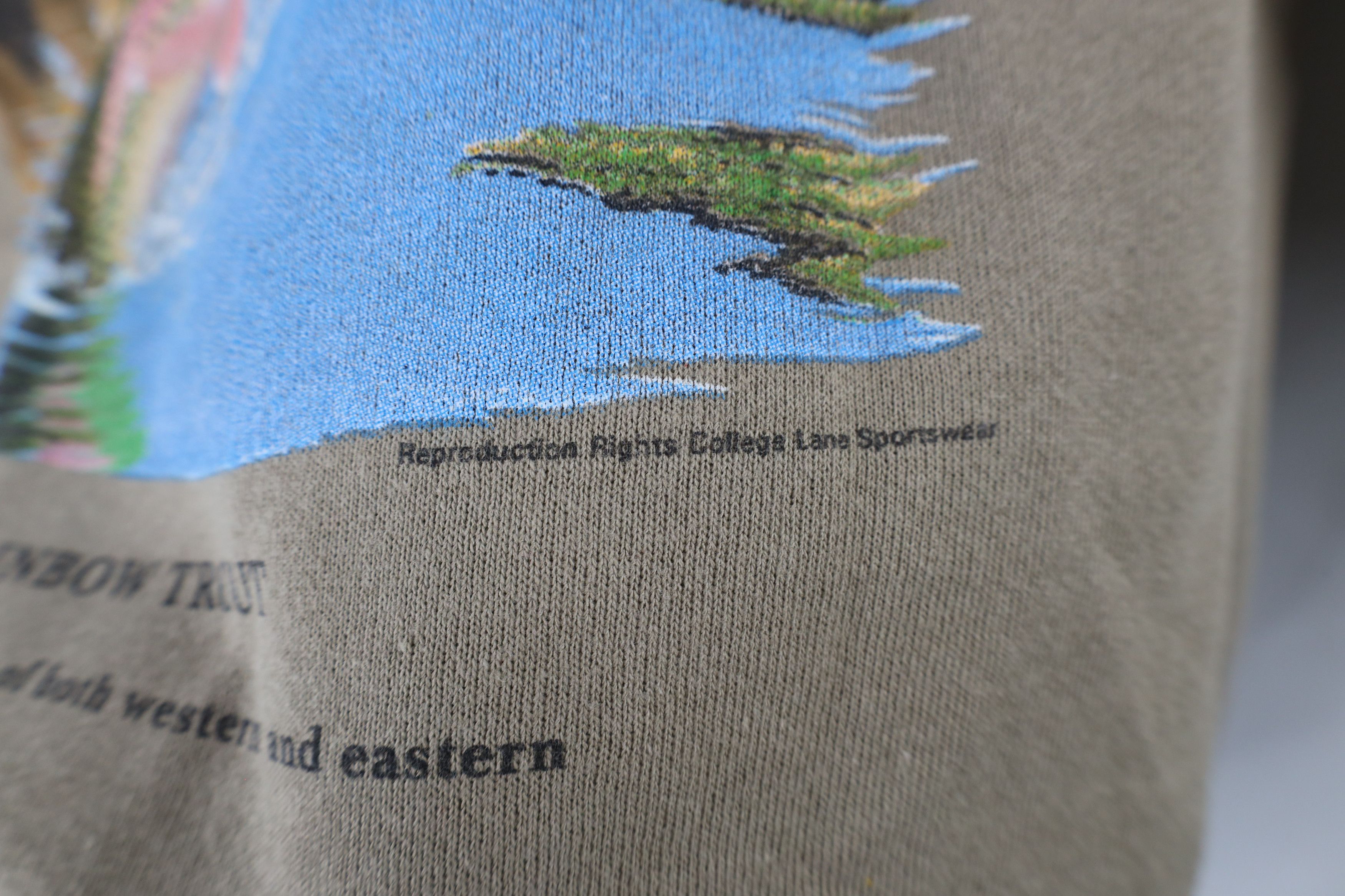 Vintage Vintage 90s Streetwear Nature Rainbow Trout Sweatshirt USA Size US XL / EU 56 / 4 - 6 Thumbnail