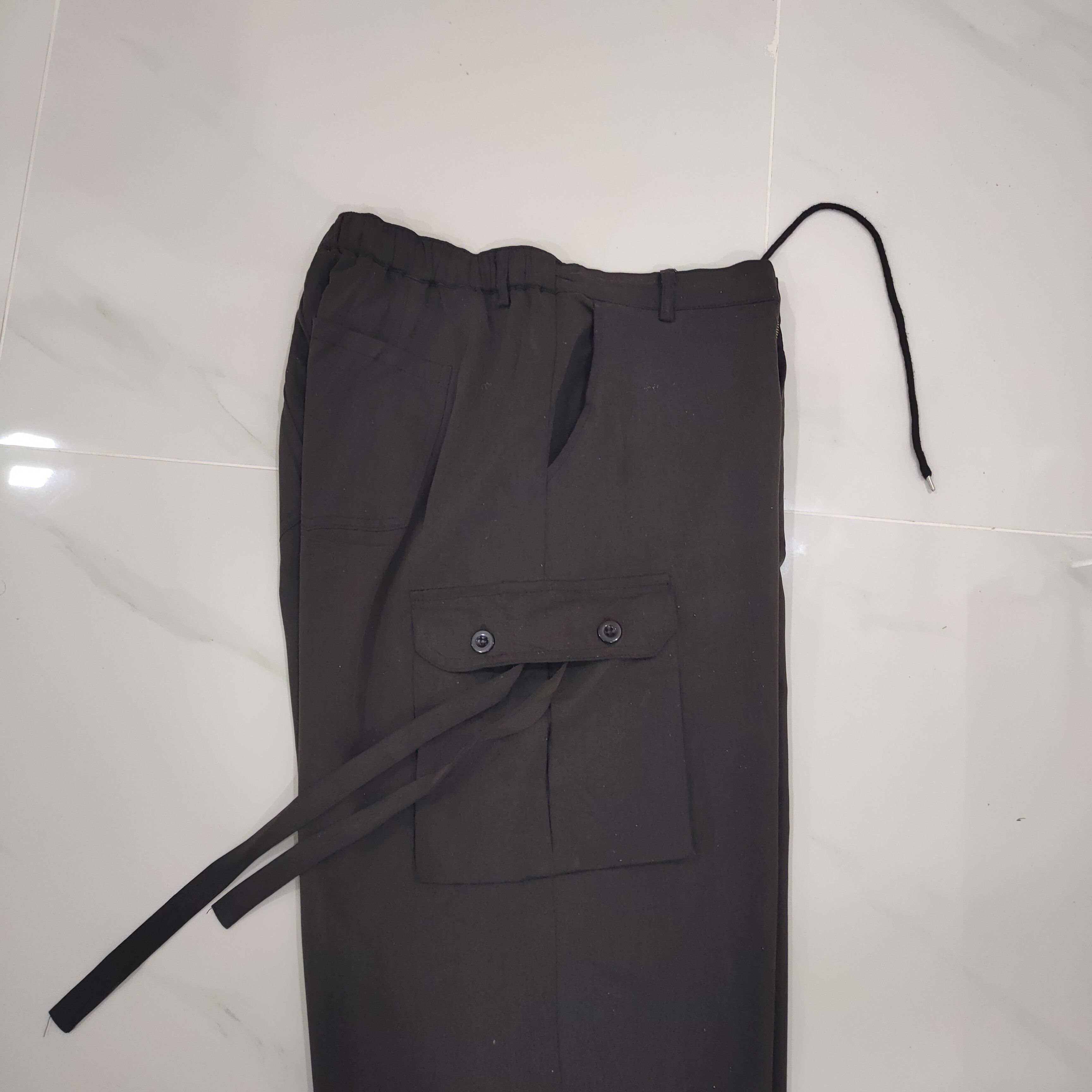 Japanese Brand CASPER JOHN FADED BLACK BONDAGE CARGO PANTS Size US 30 / EU 46 - 13 Thumbnail