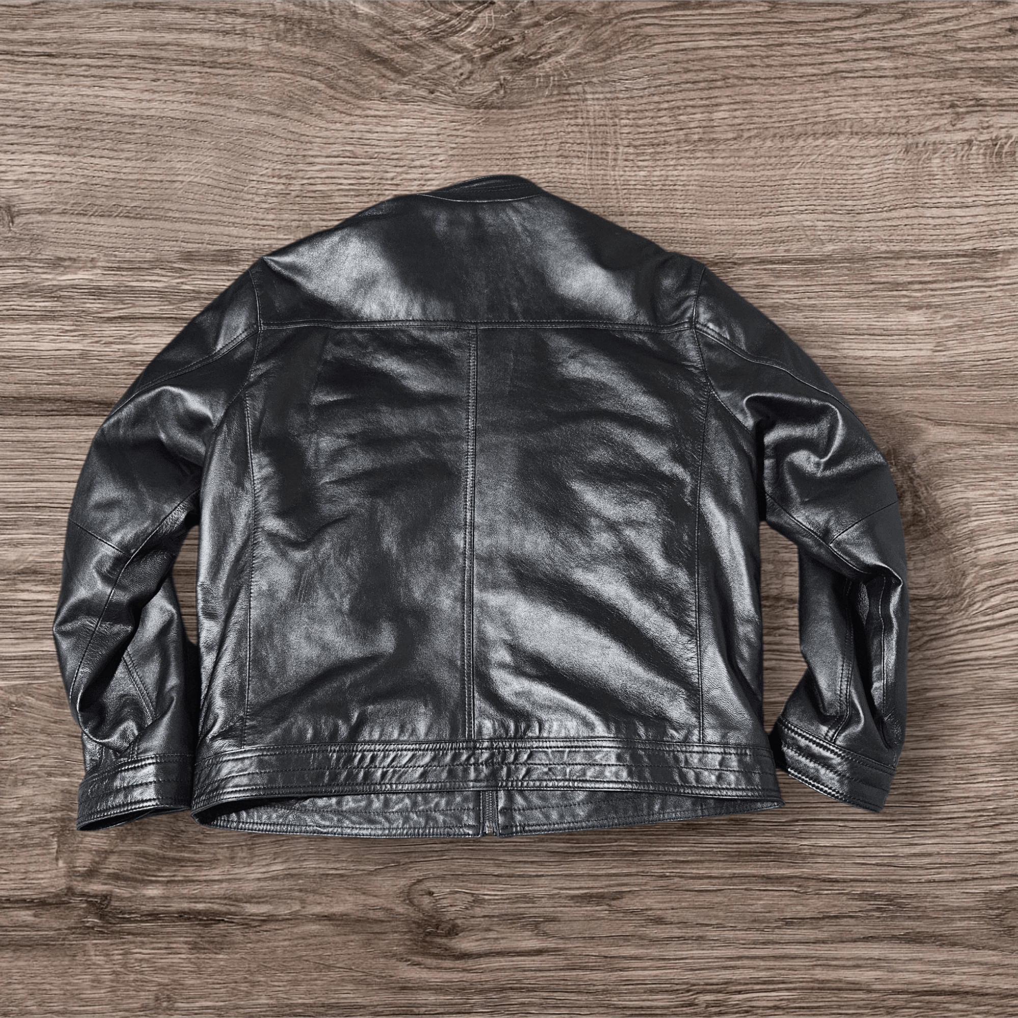 Leather Boston Harbour Jacket XL New Zealand Lamb Leather Cafe Racer Size US XL / EU 56 / 4 - 6 Thumbnail