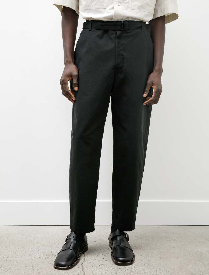 Lemaire Lemaire Belted Carrot Pants Trousers - Black Cotton Size US 32 / EU 48 - 1 Thumbnail