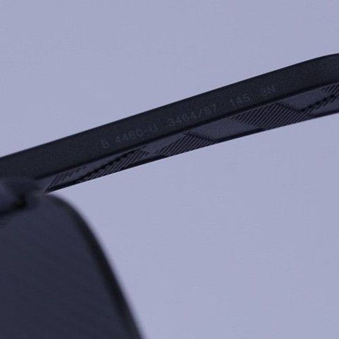 Burberry Burberry BE4460U 3464/87 Sunglasses Black Shield Frame Size ONE SIZE - 4 Thumbnail