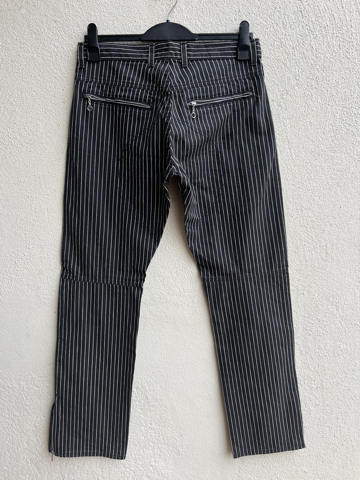 Designer Vintage Unknown Japan Brand Stripe Knee Patch Pant Size US 31 - 15 Thumbnail