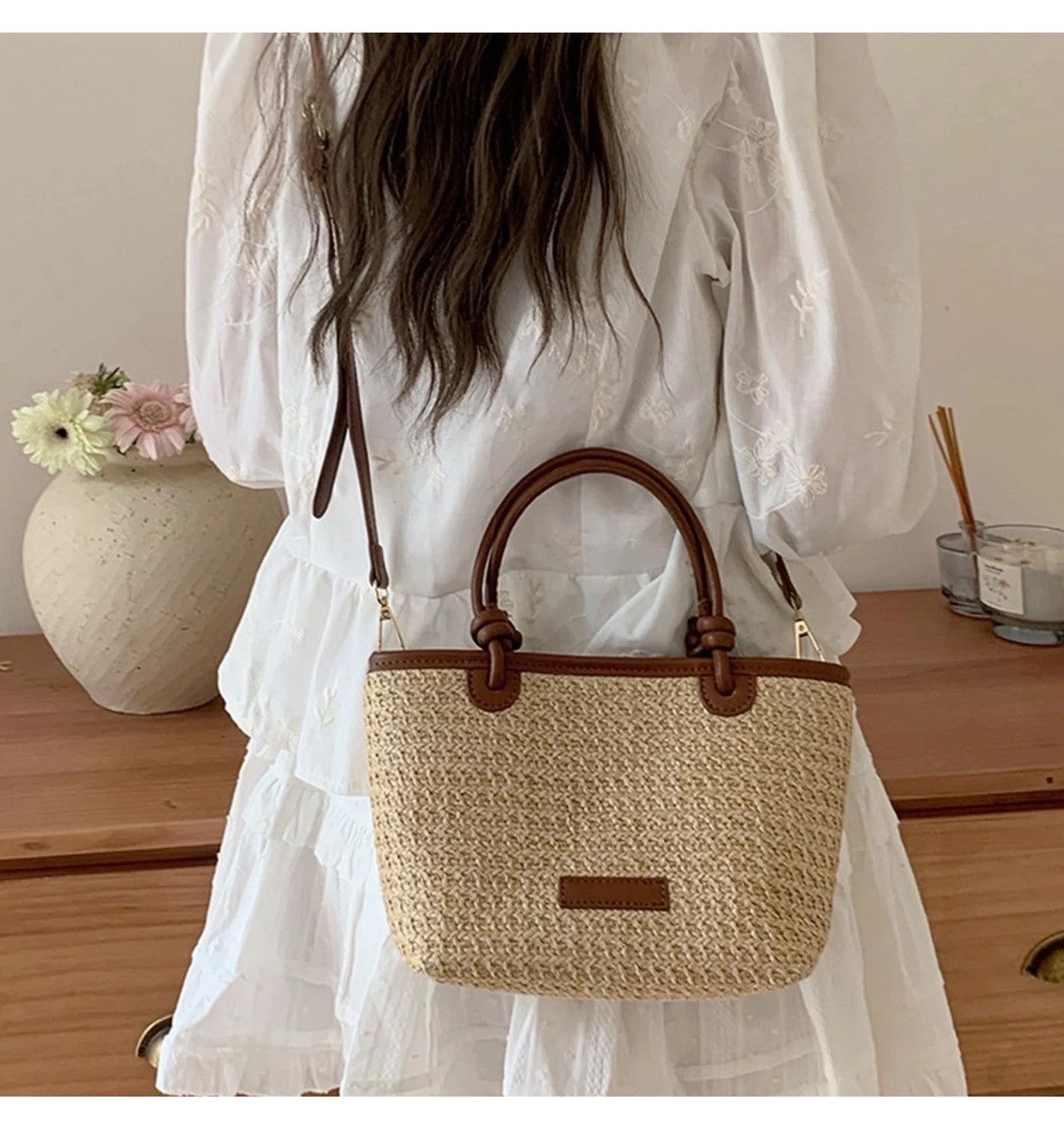 Other Women’s stylish beige handwoven Tote crossbody shoulder Bag Size ONE SIZE - 1 Thumbnail