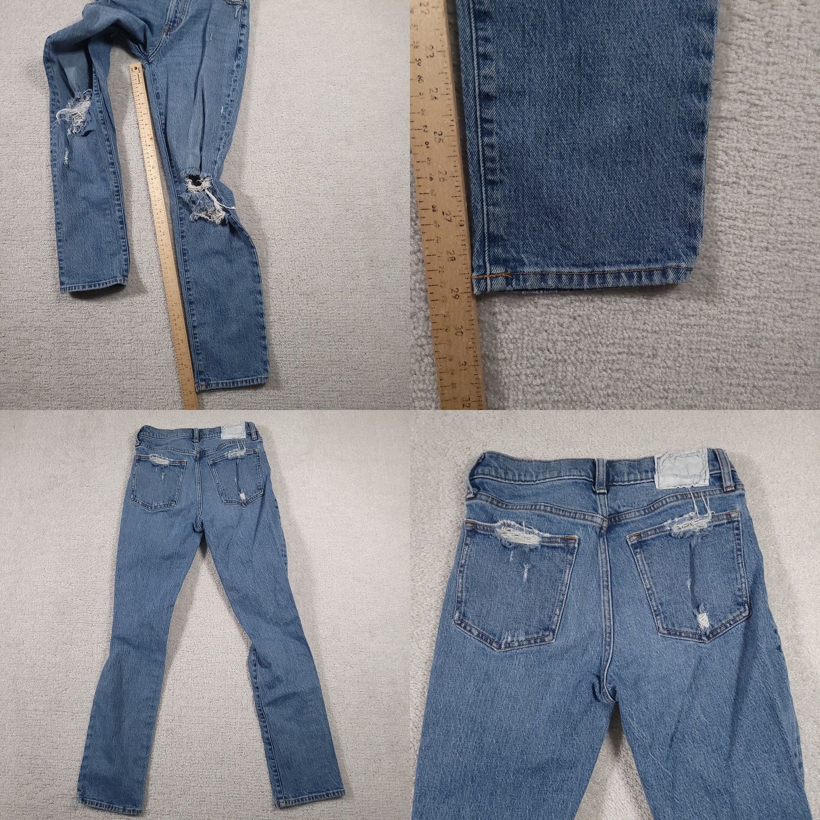 Abercrombie & Fitch Abercrombie & Fitch Jeans Women's 28 6L Ultra High Rise Super Skinny Ankle Denim Blue 5-Pocket Stretch Slim Modern Classic Boys Womens Girls Mens Size 28" / US 6 / IT 42 - 8 Thumbnail