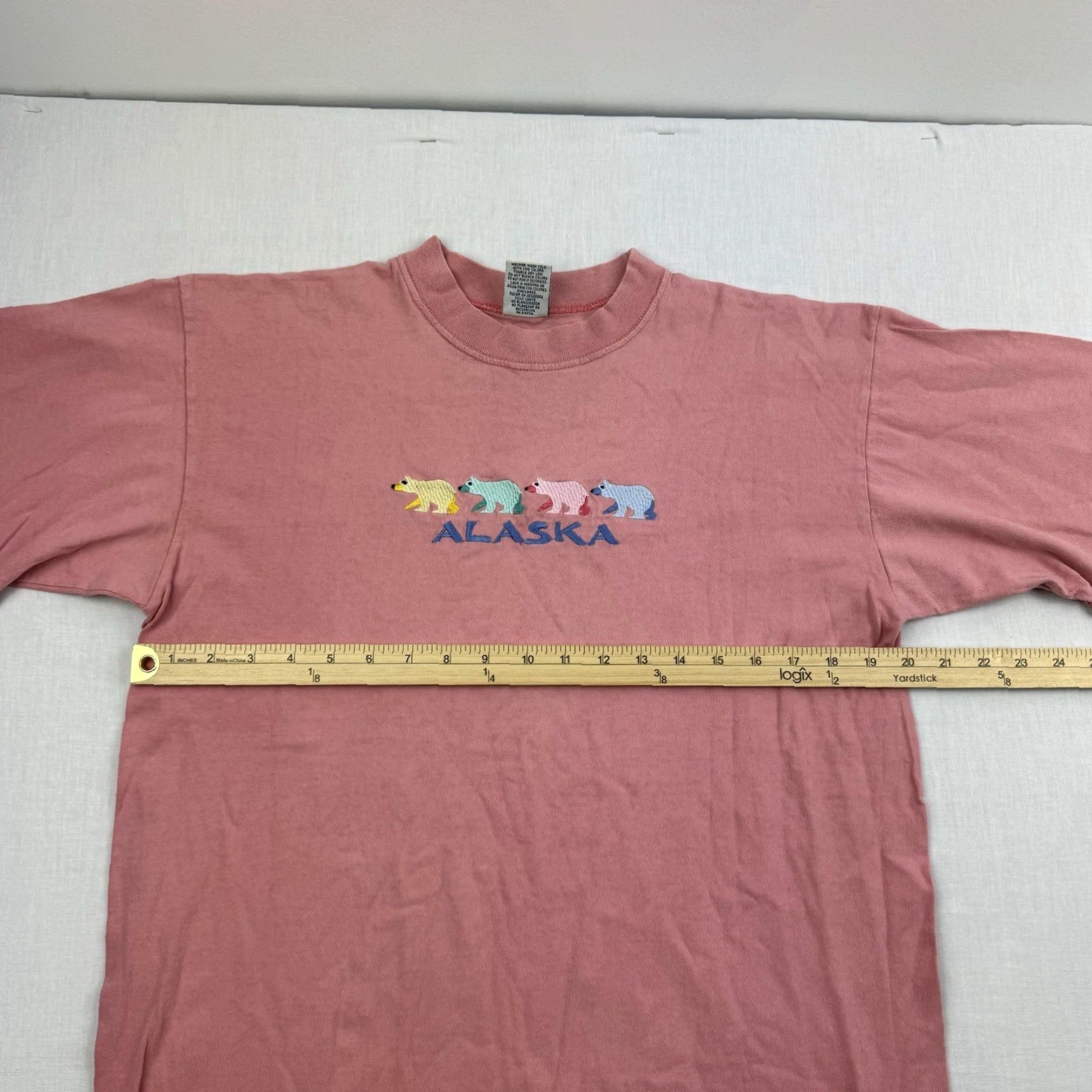 Vintage VINTAGE Alaska Shirt Adult Large Pink 90s Polar Bear Animals Mens Size US L / EU 52-54 / 3 - 6 Thumbnail