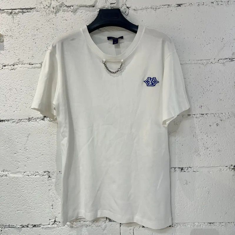 Louis Vuitton Louis Vuitton Women's Cotton T-Shirt in White 0089 Size L / US 10 / IT 46 - 1 Thumbnail