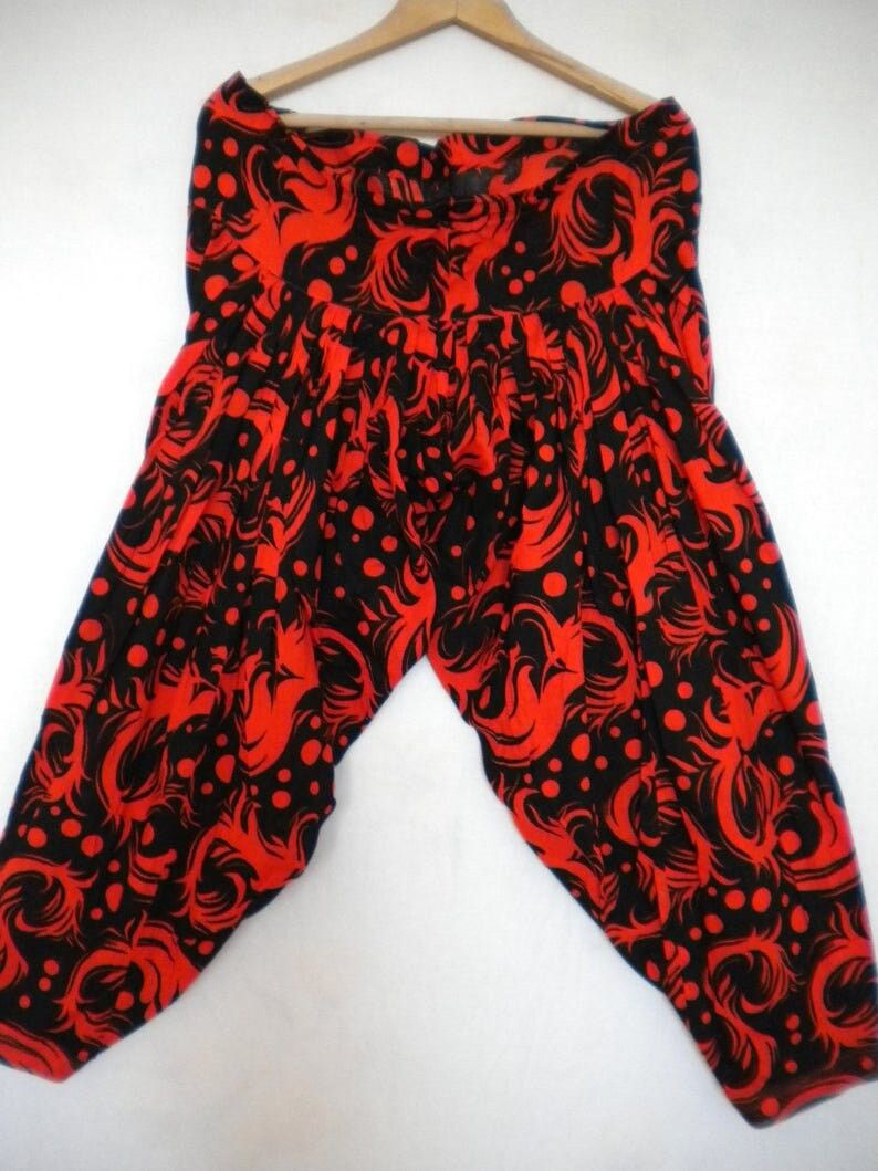 Other harem drop crotch women`s pant, S M oriental thai pants Size 27" / US 4 / IT 40 - 6 Thumbnail