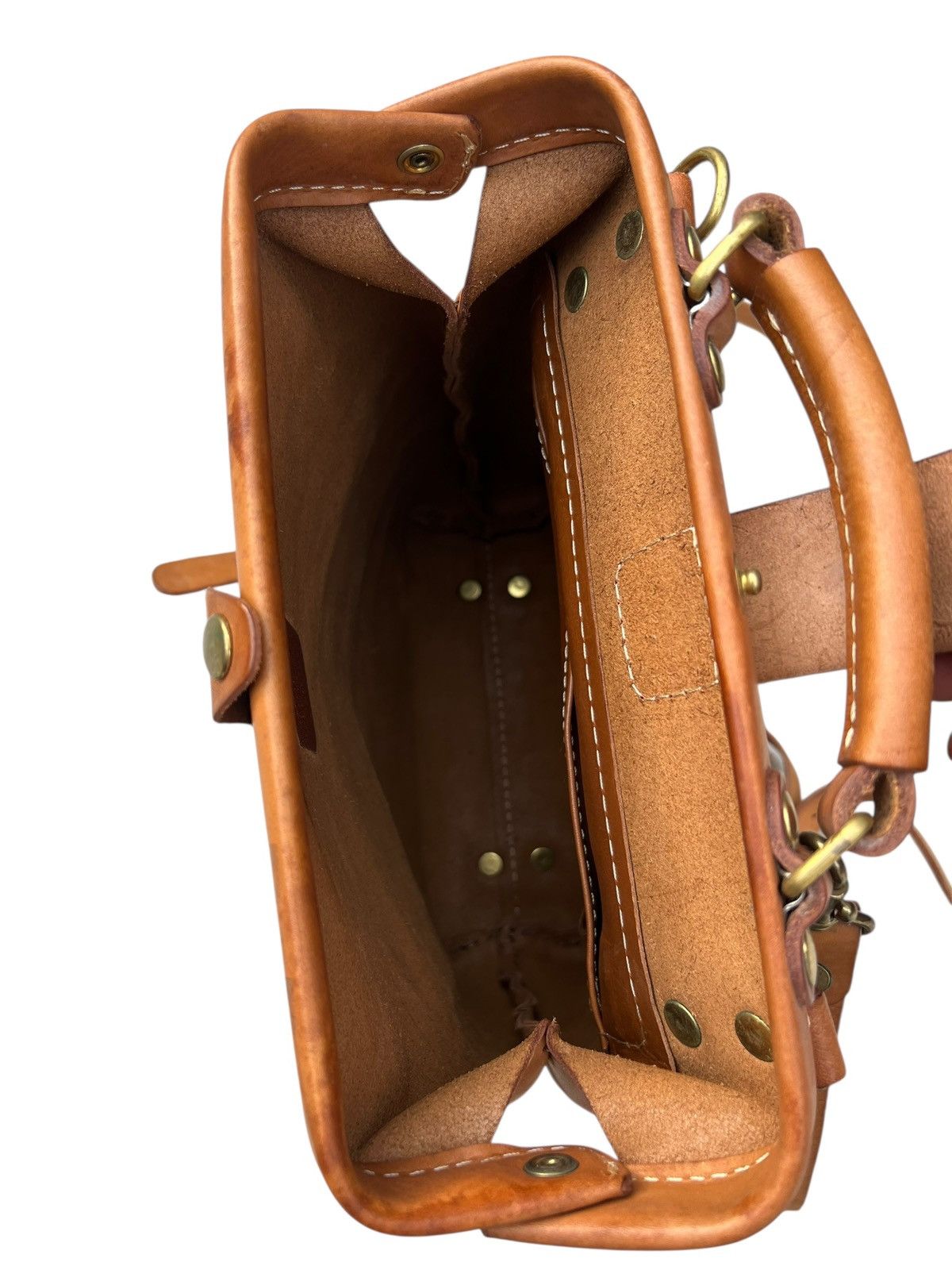 Leather Vintage HERZ Japan Patina Leather Backpack Rucksack Size ONE SIZE - 23 Thumbnail