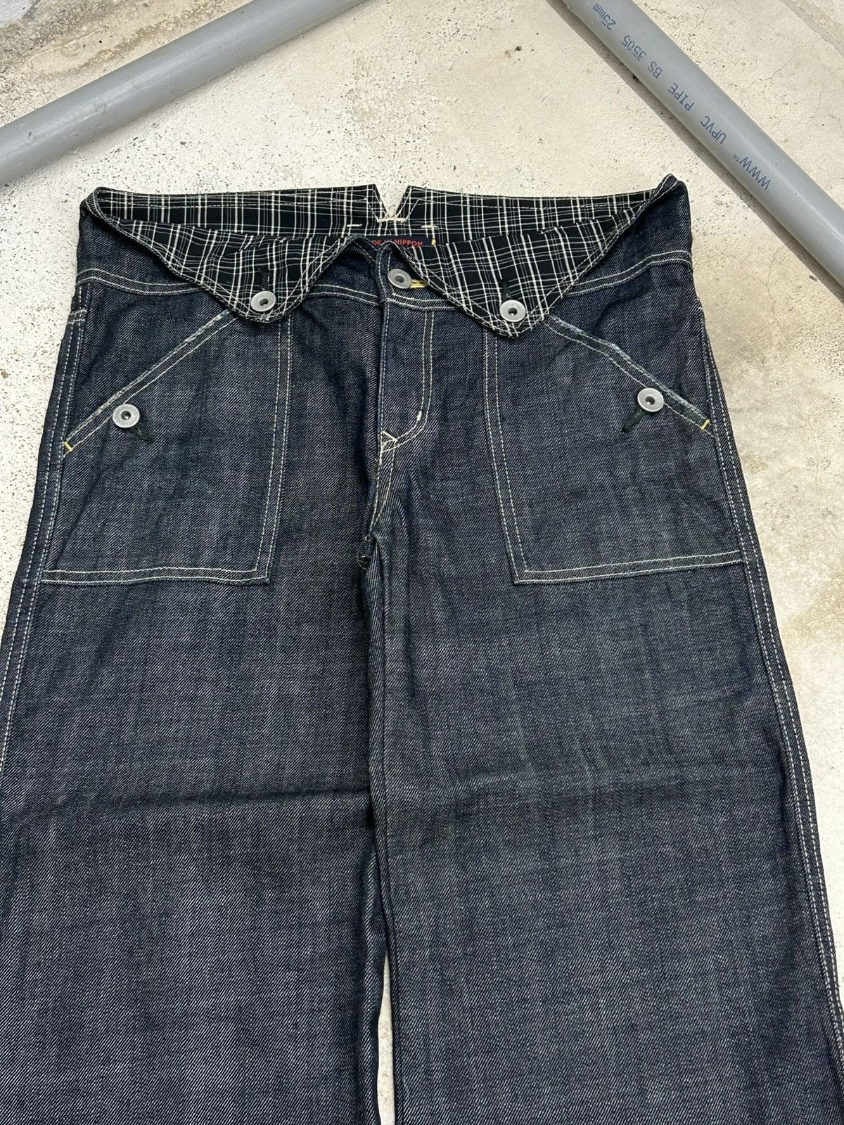 Hysteric Glamour Vintage Et Boite Jeans Wide Leg Flare Indigo Unisex Size 31" - 5 Thumbnail