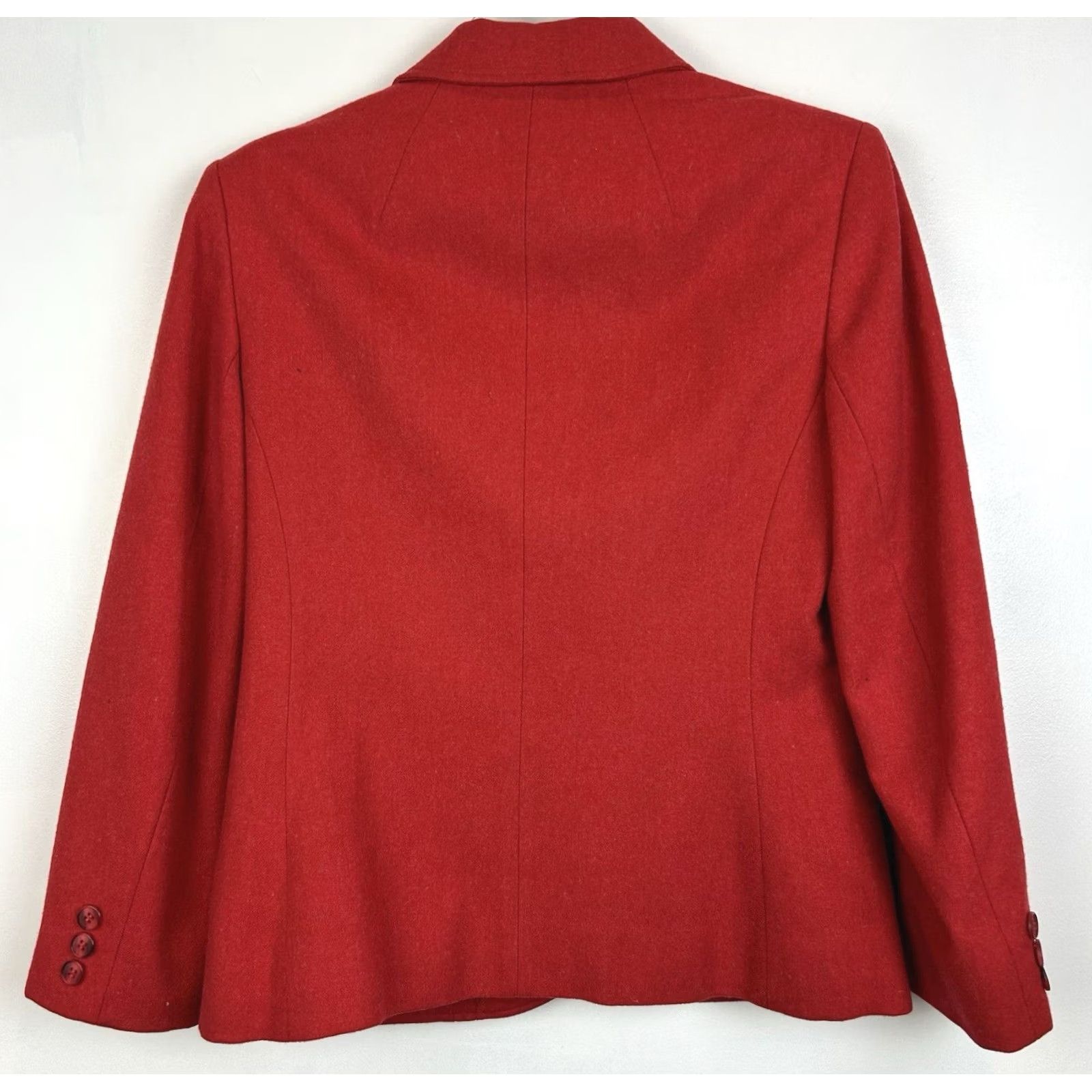 Pendleton VINTAGE Pendleton Blazer Women 9 Red Wool Jacket USA Academia Preppy Read Ladies Blazer Suits Solid Notch/Lined Regular Size M / US 6-8 / IT 42-44 - 2 Thumbnail