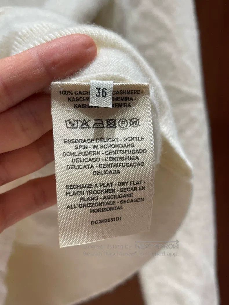 Hermes Hermes Cashmere off-white long-sleeved pullover Size XS / US 0-2 / IT 36-38 - 3 Thumbnail