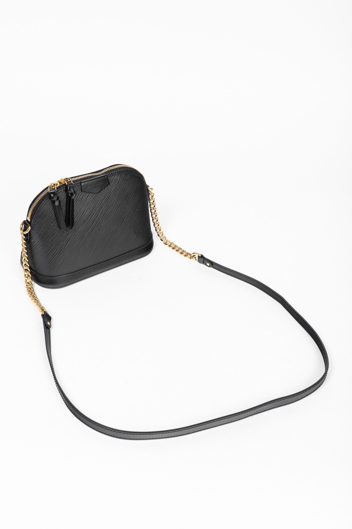 Louis Vuitton Louis Vuitton Alma Mini Noir Epi Chain-Strap Shoulder Bag Size ONE SIZE - 6 Thumbnail