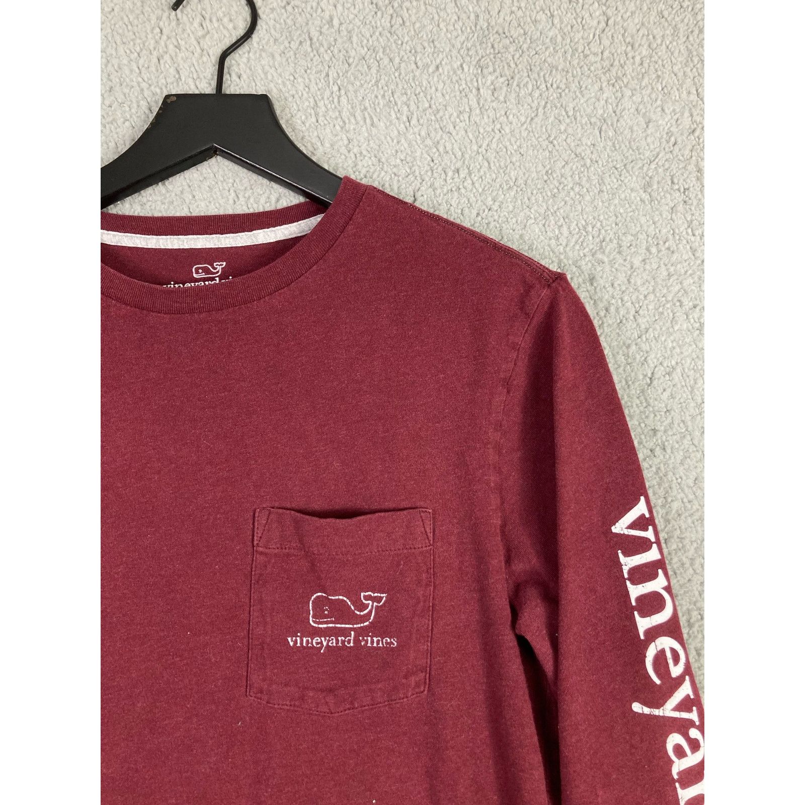 Vineyard Vines Vineyard Vines Men's Long Sleeve Maroon Red Cotton Small Size US S / EU 44-46 / 1 - 7 Thumbnail