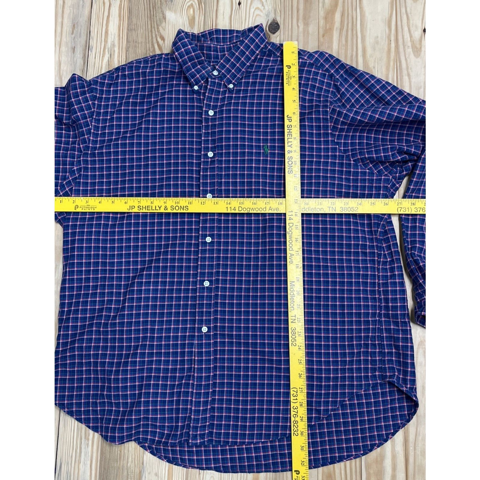 Ralph Lauren Ralph Lauren Classic Fit Blue & Red Plaid Long Sleeve 2XL Size US M / EU 48-50 / 2 - 6 Thumbnail