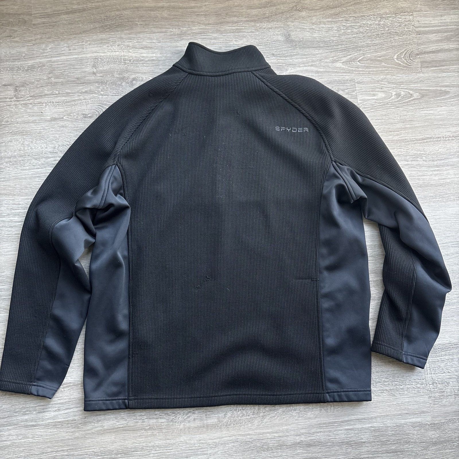 Spyder Spyder Mens 1/4 Zip Pullover Jacket Black Fleece Lined Large Size US L / EU 52-54 / 3 - 9 Thumbnail
