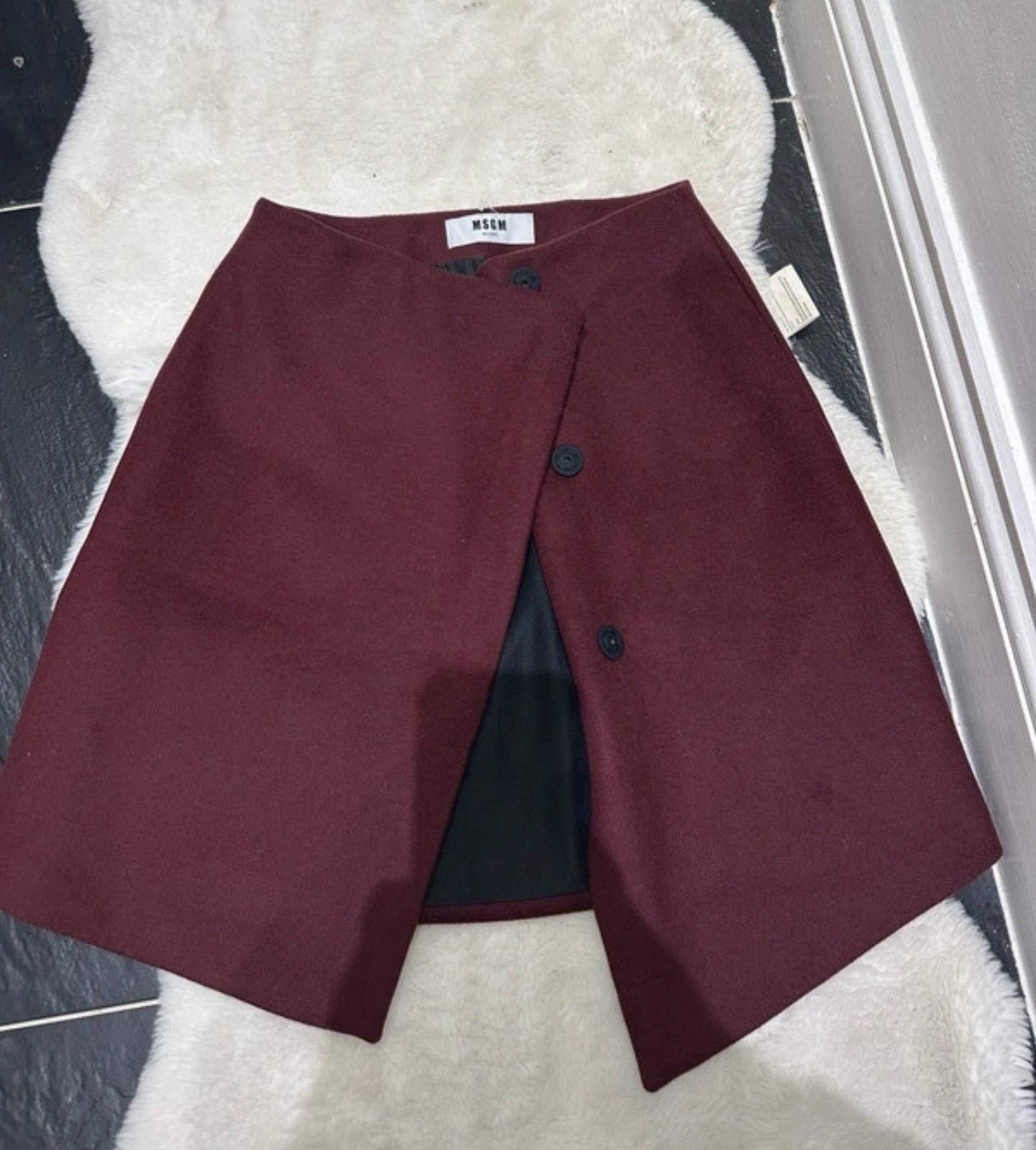 MSGM MSGM Short Knee Length Burgundy Skirt Size 32" / US 10 / IT 46 - 1 Thumbnail