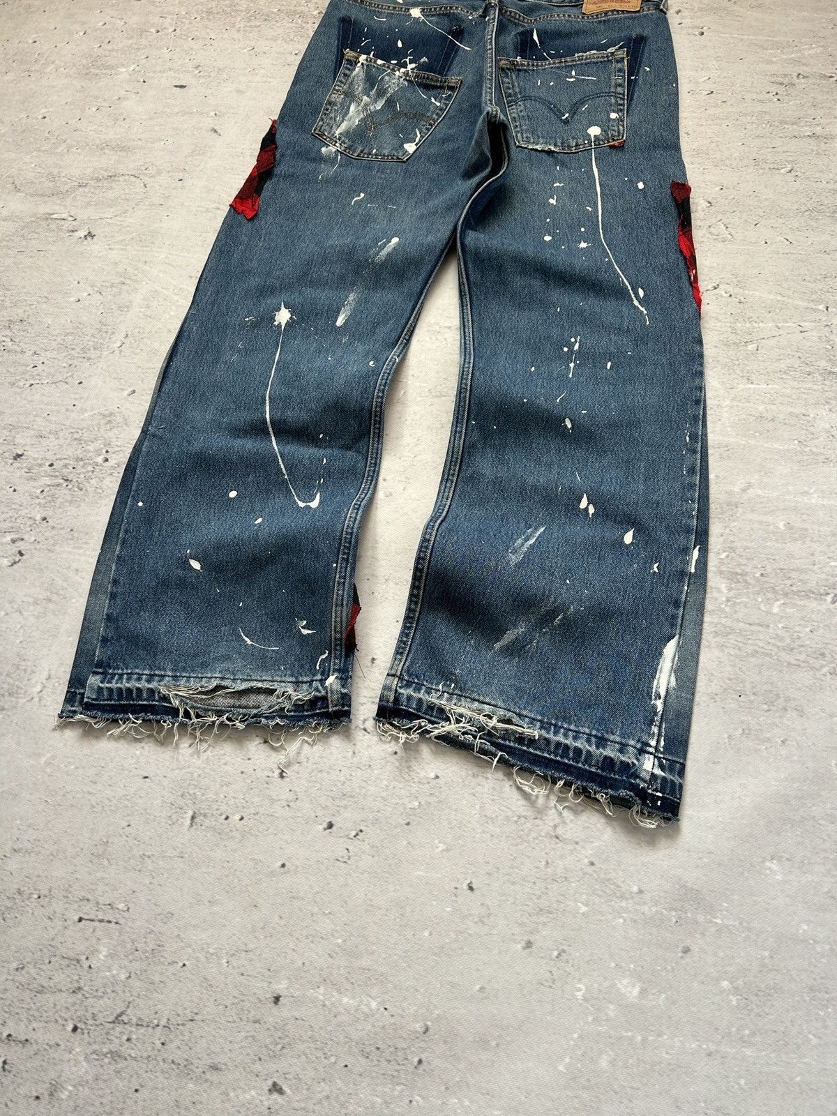 Levi's Vintage Clothing 💥Y2k Vintage Levis Distressed Wide Leg Flared Jeans Japan💥 Size US 36 / EU 52 - 9 Thumbnail