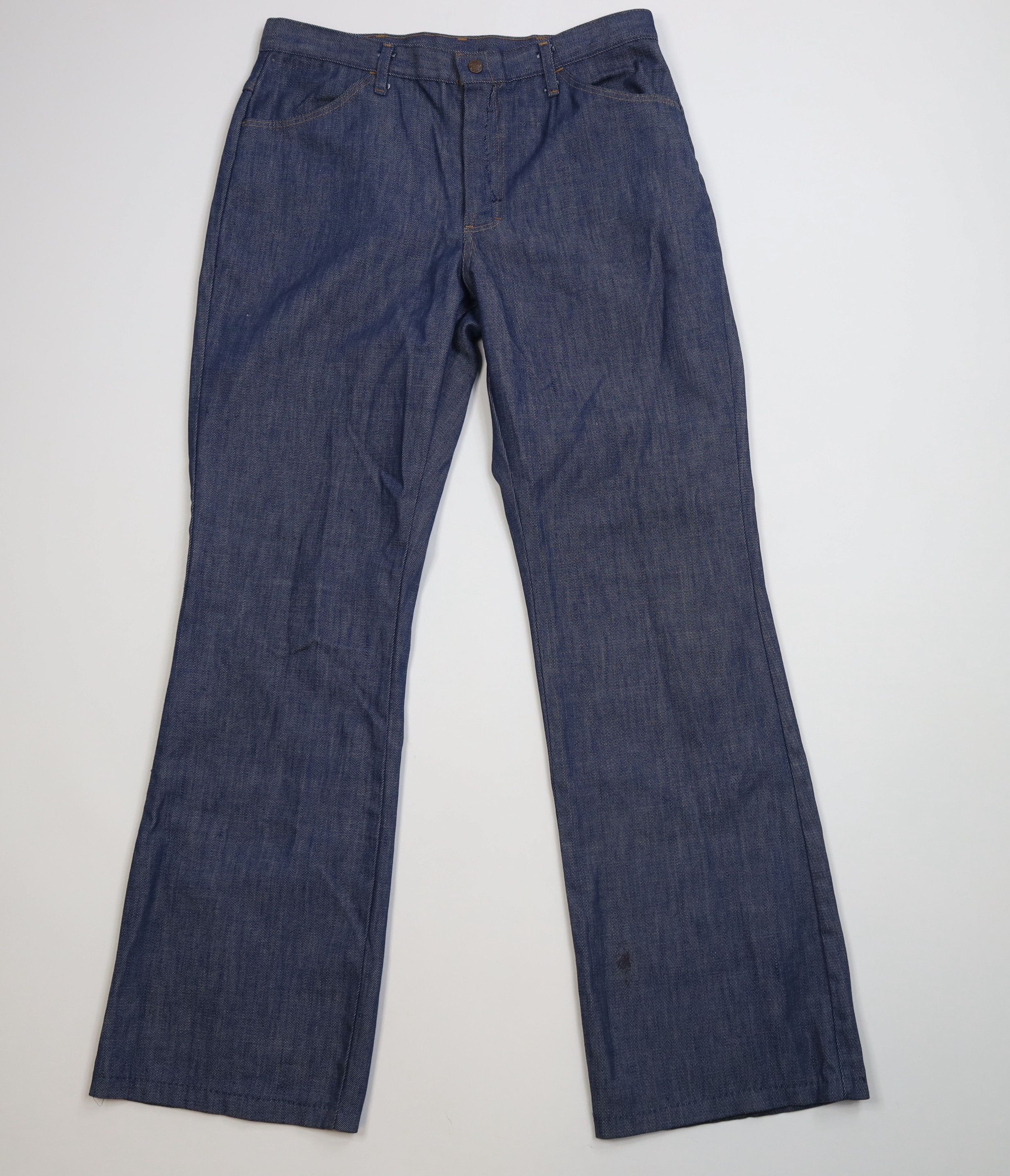 Vintage Vintage 70s Streetwear Wide Leg Bell Bottoms Jeans Blue USA Size US 34 / EU 50 - 1 Thumbnail